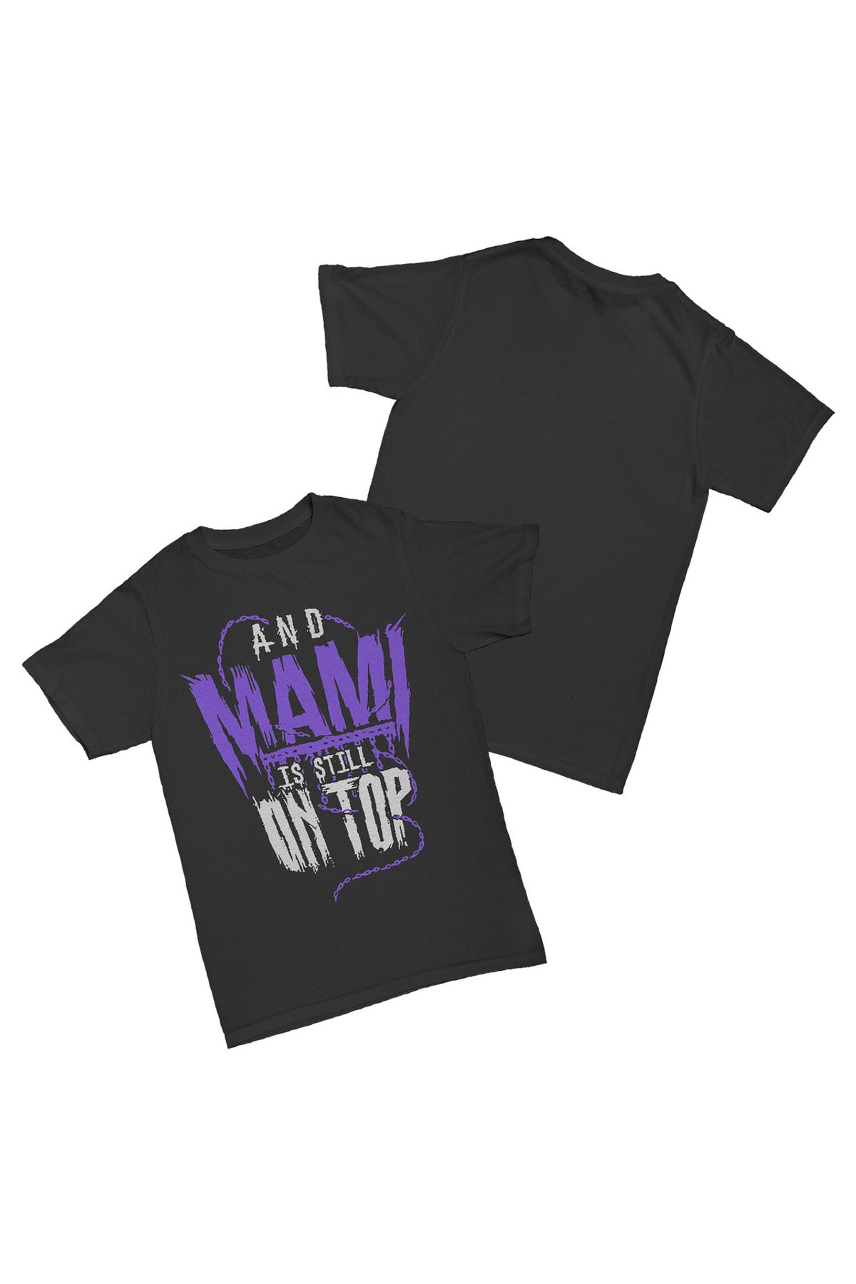 LEIVOR Rhea Ripley I' m your mami Baskılı Siyah Pamuk T-shirt