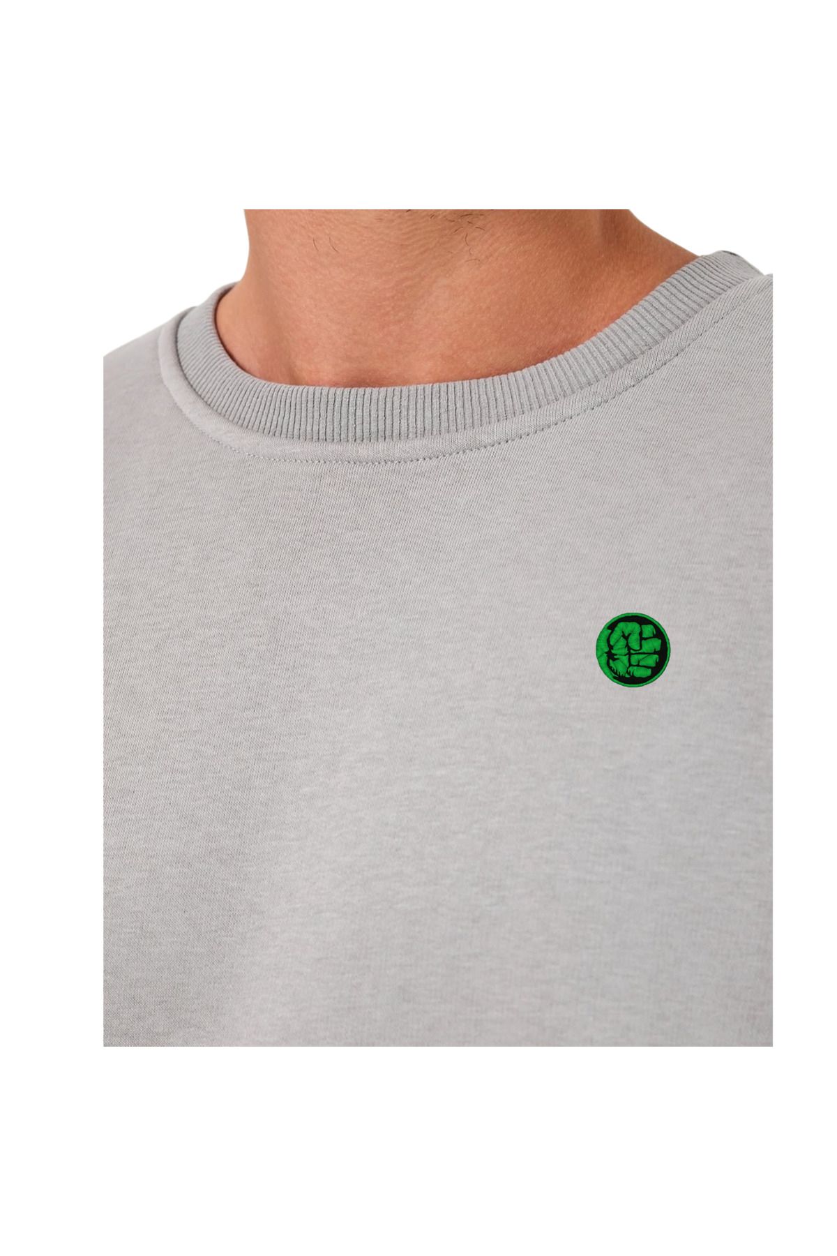 ChapellaSocks Hulk Desen Nakışlı Unisex Sweatshirt- %100 Pamuk ve Rahat!