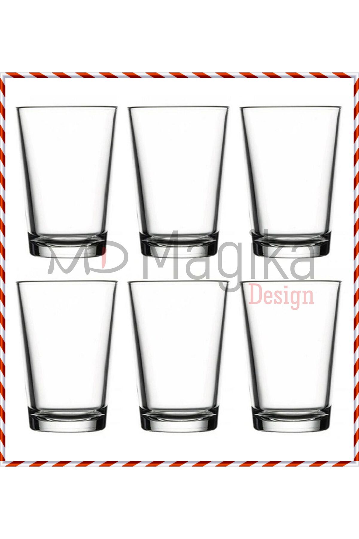 Magika Design PB 52052 Alanya Su Bardağı, 205 cc, 6 Parça
