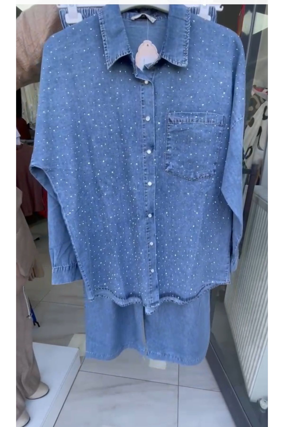 Butik Taşlı Kot Takım