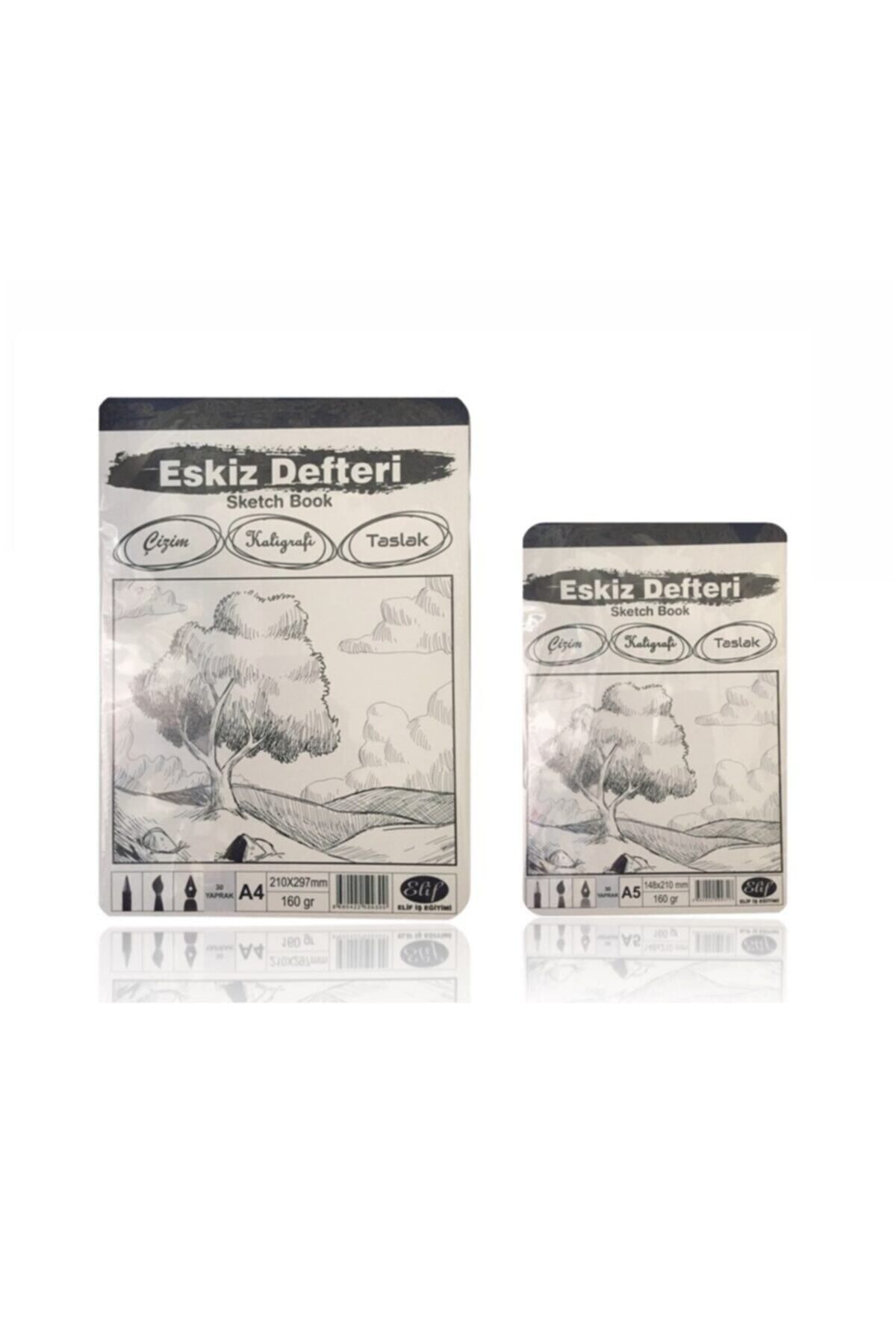 Elif İş Eğitim Eskiz Defteri A4 Ve A5 Seti 160 Gr 30 Yp