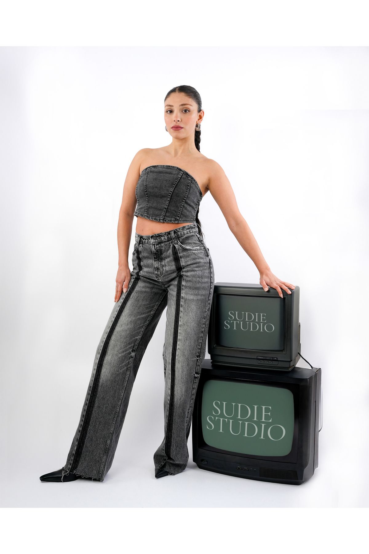 MODA Detaylı denim korse