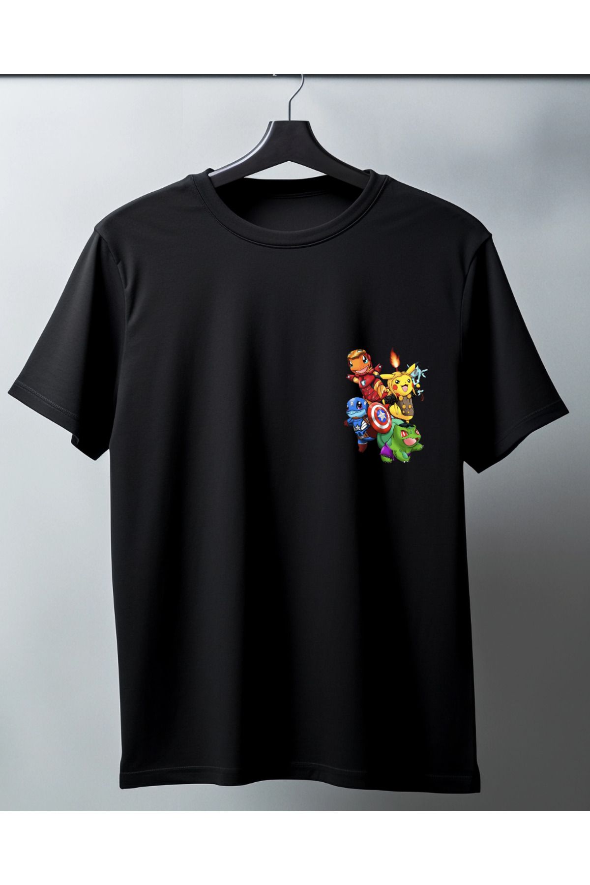 Ebiidesign Pokemon Team Tasarımlı Baskılı T-Shirt