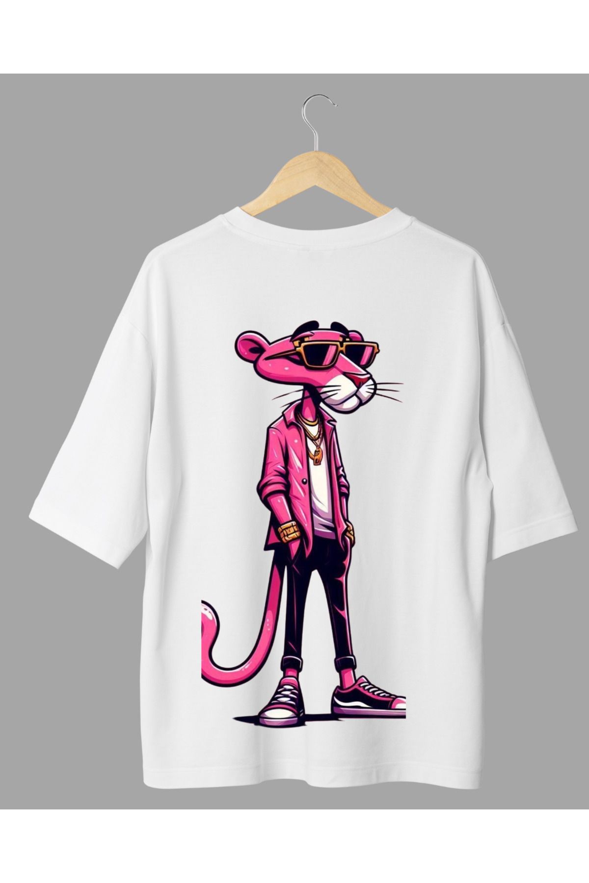 Ebiidesign Cool Pink Panter Tasarımlı Baskılı T-Shirt