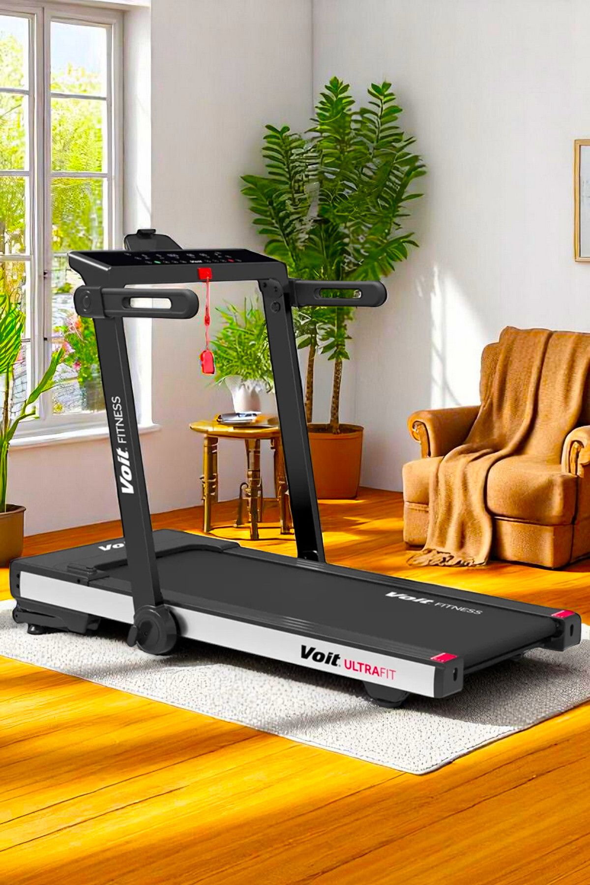 Ultrafit Otomatik Eğimli Koşu Bandı 16km Hız Bluetooth Uygulama Kurulum Gerektirmez