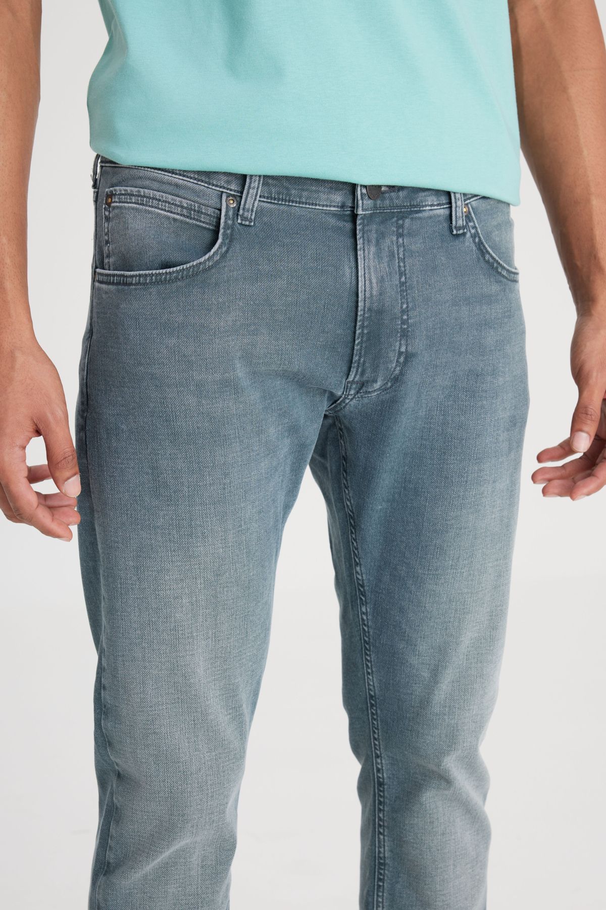 شلوار جین آبی مردانه Luke Slim Fit معمولی انعطاف پذیر Lee