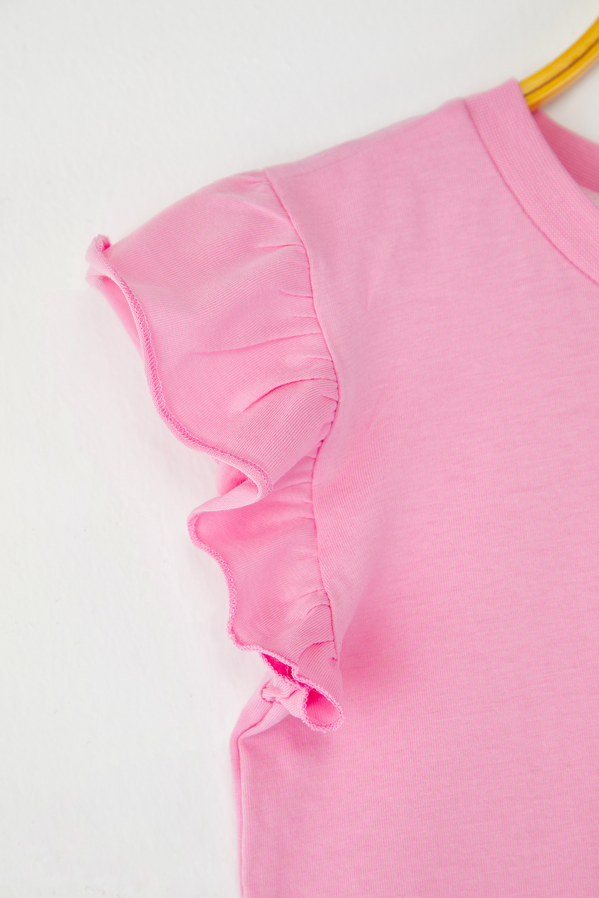 TRENDYOLKIDS-Pink-Mint Plain Knitted T-Shirt Tkdss25Ts00011 2
