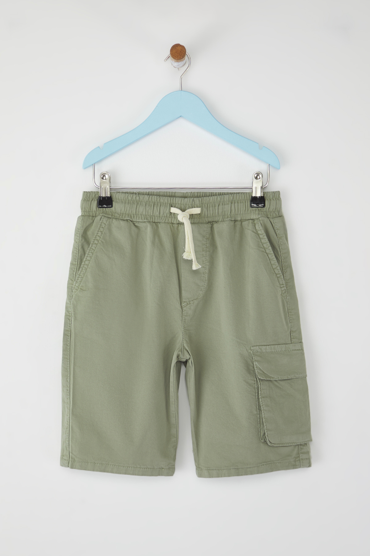 TRENDYOLKIDS-Light Khaki Boy's 100% Cotton Basic Elastic Pocket Detailed Shorts&Bermuda Tkdss25Je00006 1