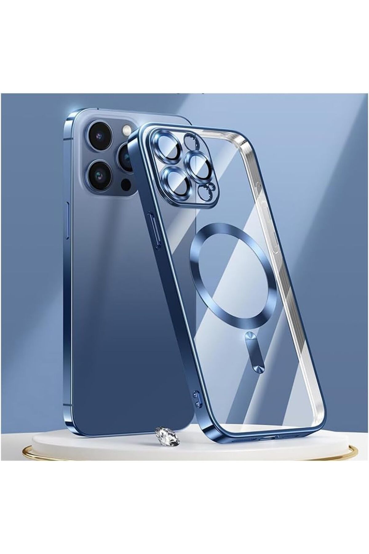 STOREMAX daliashops 15 Pro Max Uyumlu Kılıf Kamera Lens ve Hoparlör Toz Korumalı Kablosuz Şarj Özellikl