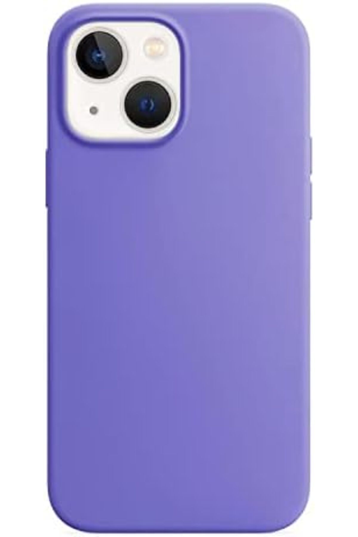 salesalbutik Kılıf Apple iPhone 15 Plus için Uyumlu  Liquid Lansman Silikon Lila