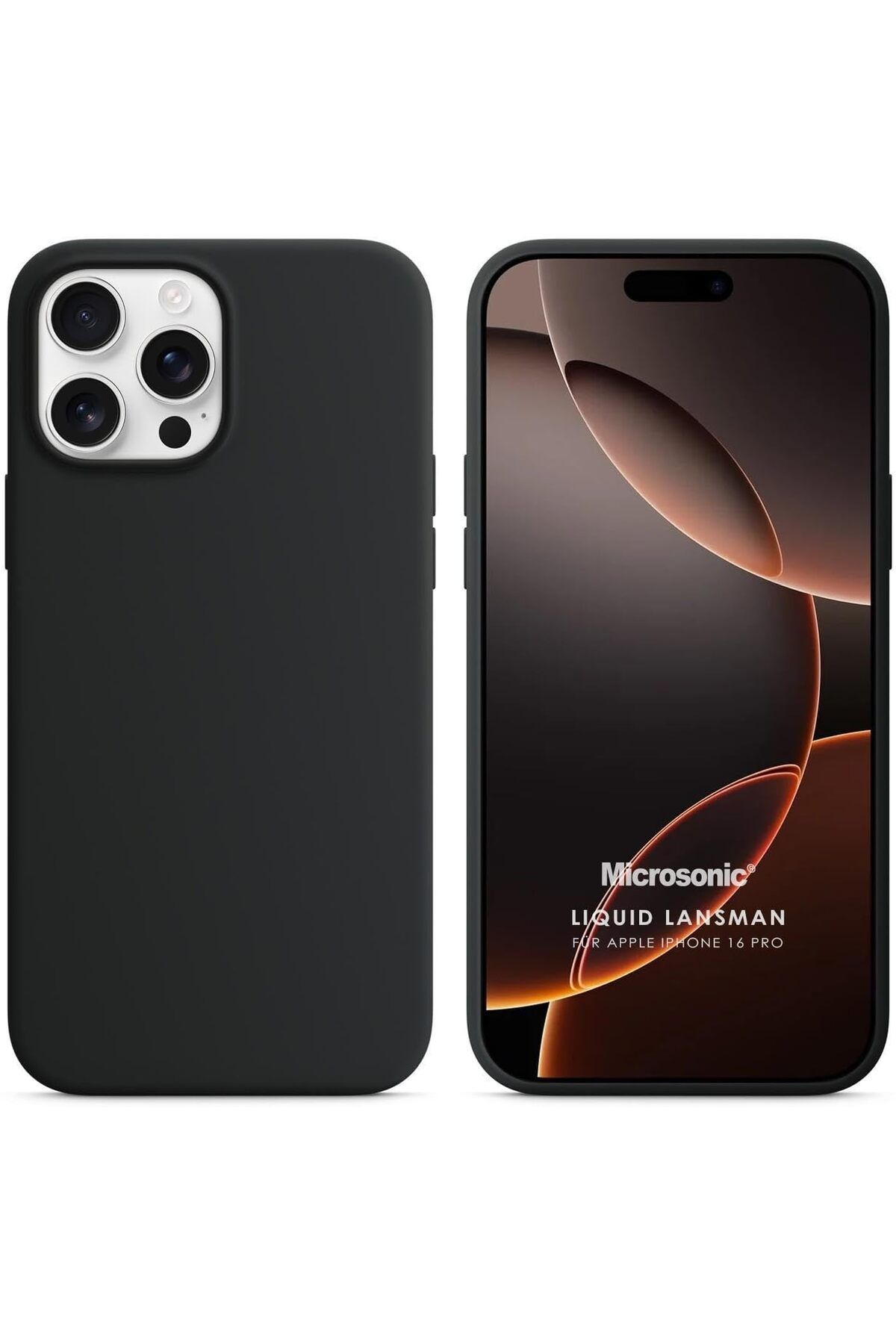 STOREMAX bystoreby iPhone 16 Pro Kılıf Liquid Lansman Silikon Siyah [iPhone 16 Pro ile Uyumlu Kılıf - Siy