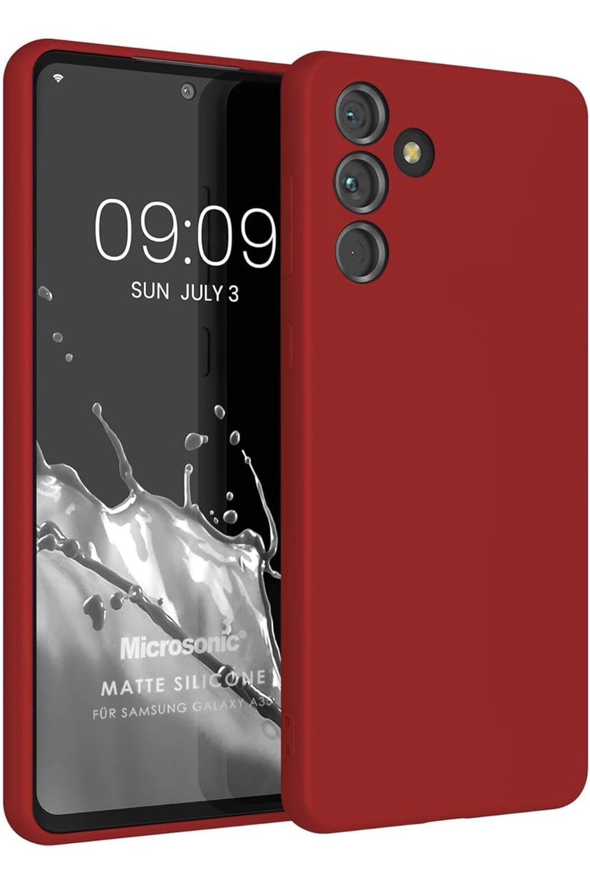 STOREMAX nffashopm Matte Silicone Galaxy S24 Plus Kılıf Kırmızı [Galaxy S24 Plus ile Uyumlu Kılıf - K