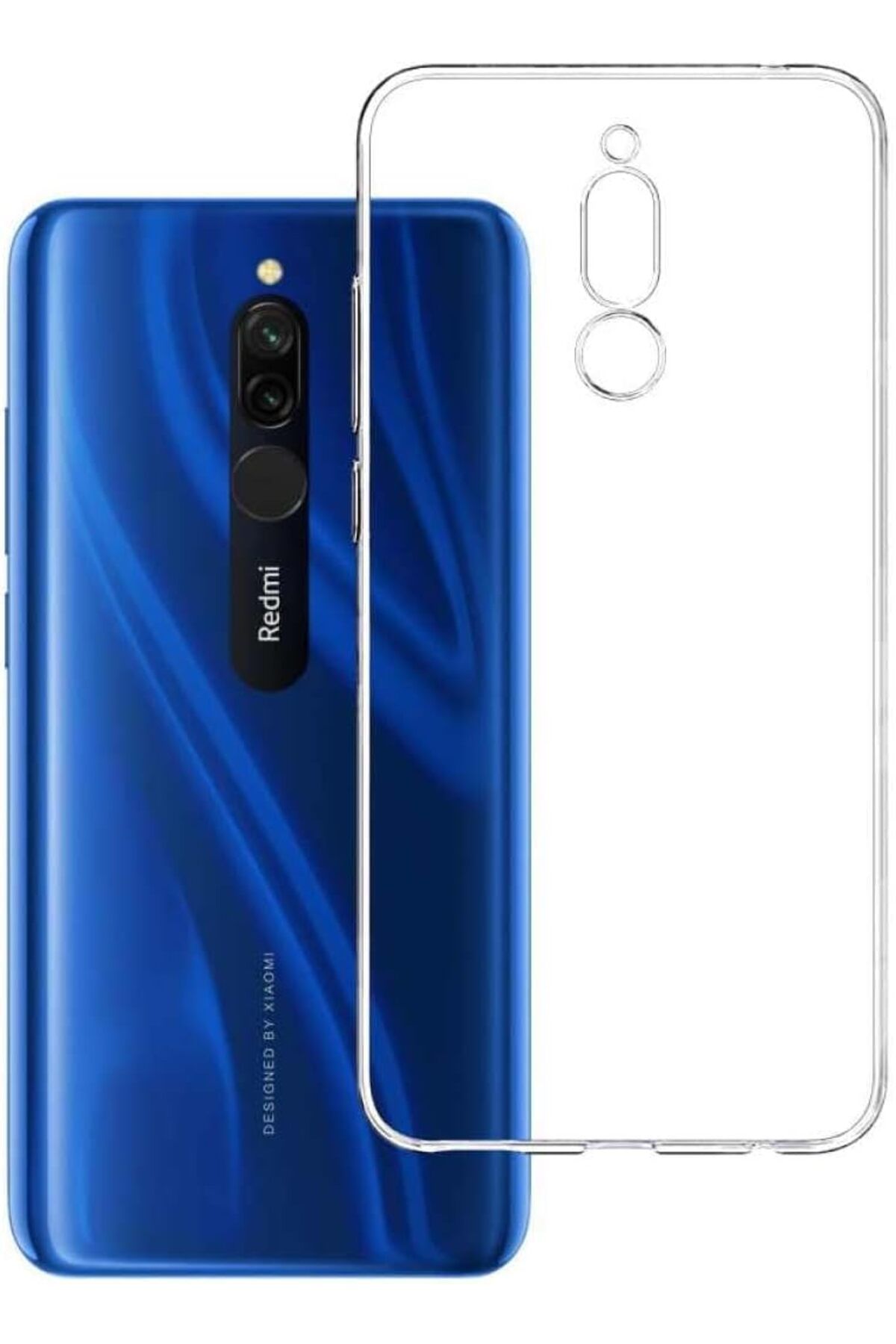 STOREMAX lbstorex İletişim Xiaomi Redmi 8 ile Uyumlu Kapak 1mm Süper Silikon Şeffaf Kılıf Newdsng 11168