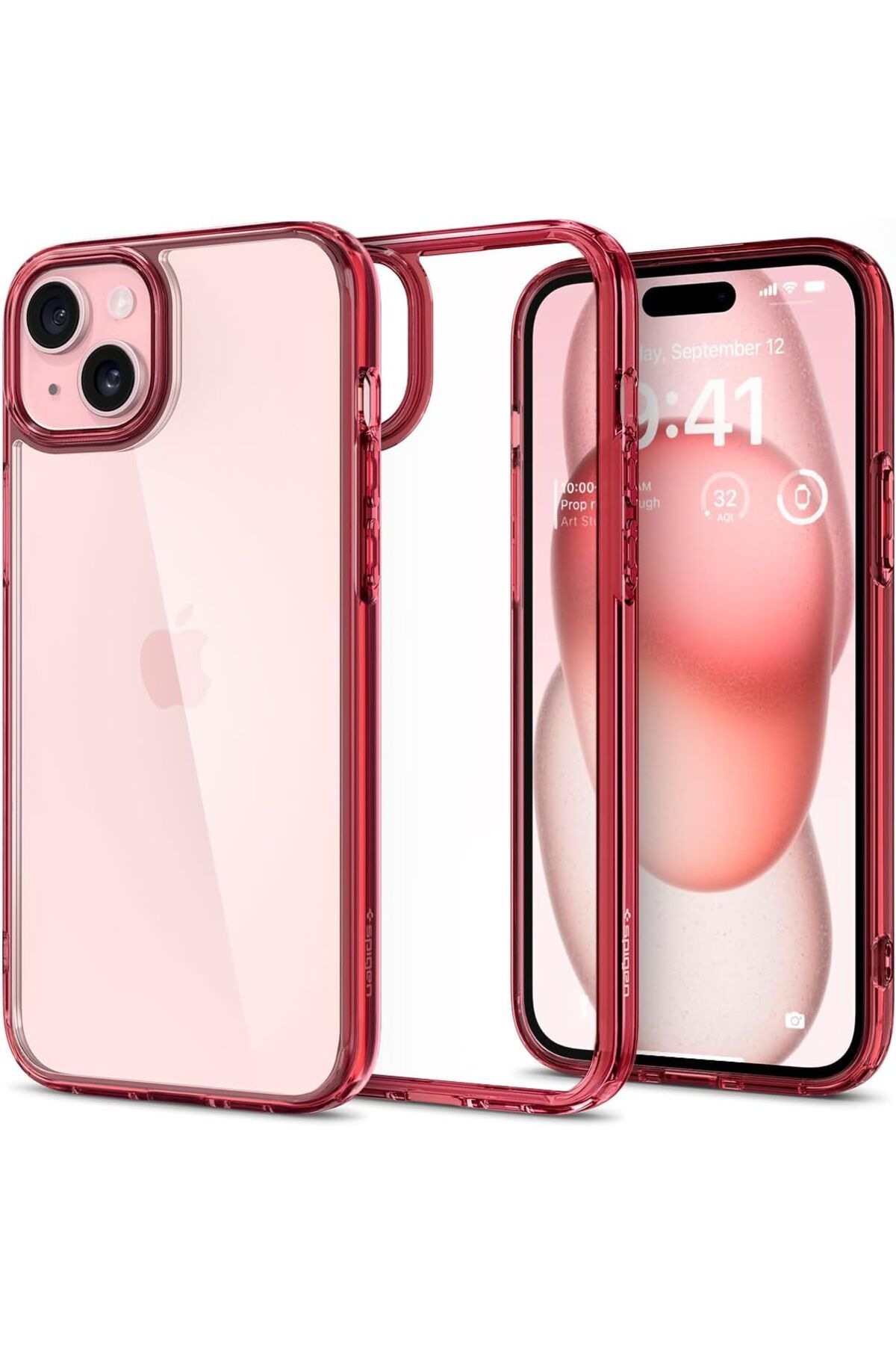 STOREMAX nffashopm iPhone 15 Kılıf Ultra Hybrid Red Crystal - ACS06794 storestarx 1051353