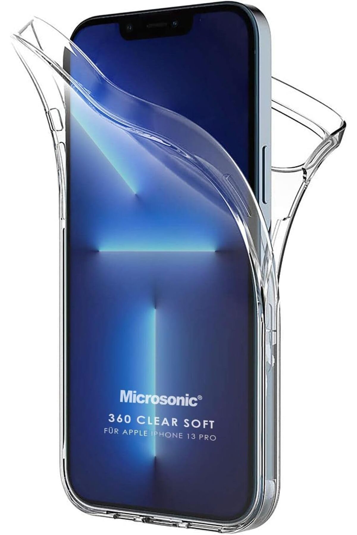 STOREMAX dlshop iPhone 13 Pro için Kılıf 6 Tarafı Tam Full Koruma 360 Clear Soft Şeffaf [iPhone 13 Pro i