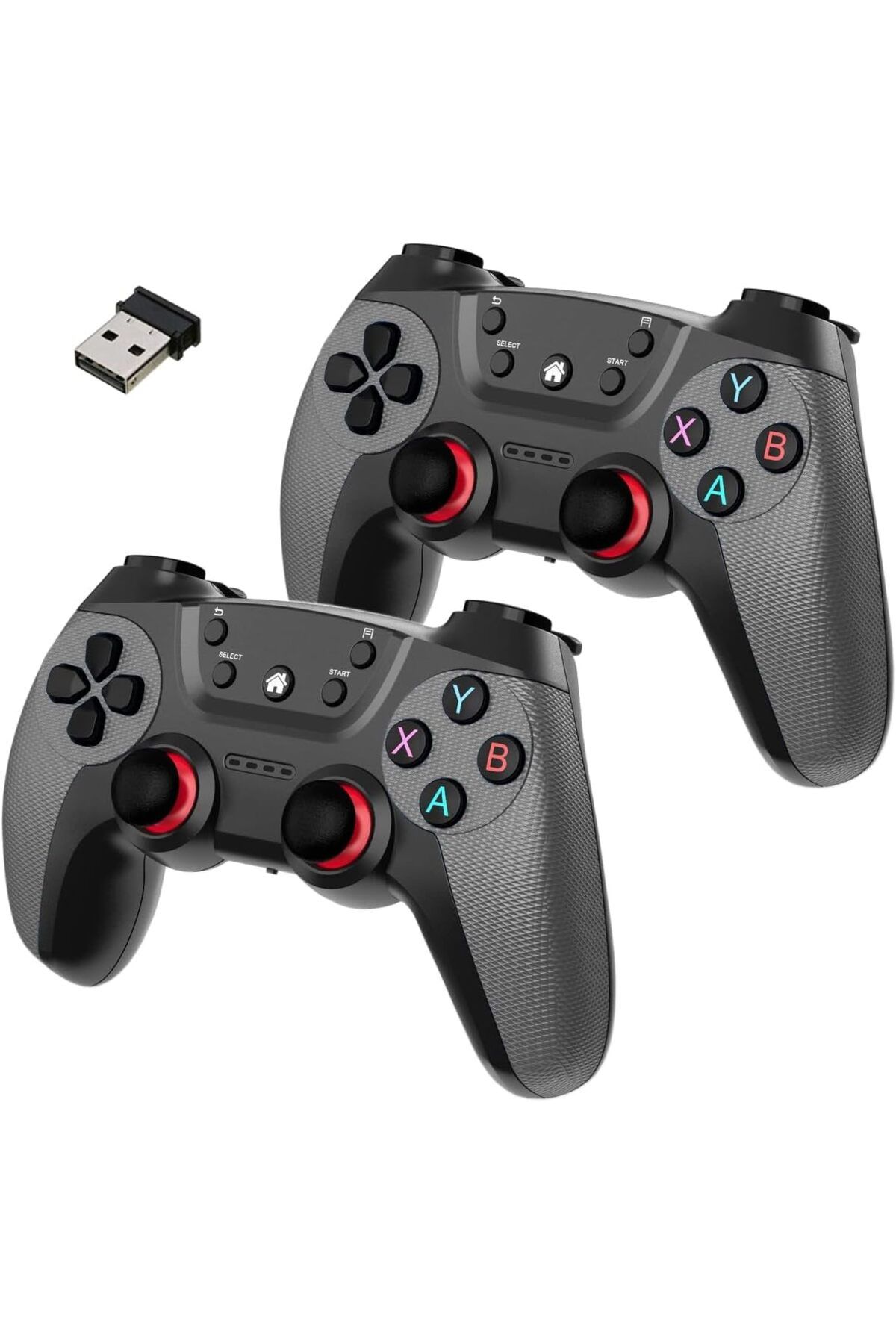 STOREMAX mrttnca Çiftli 2.4G Kablosuz Oyun Kolu PC Uyumlu Pilli Joystick Wireless GamePad Hassas Trigger Kay