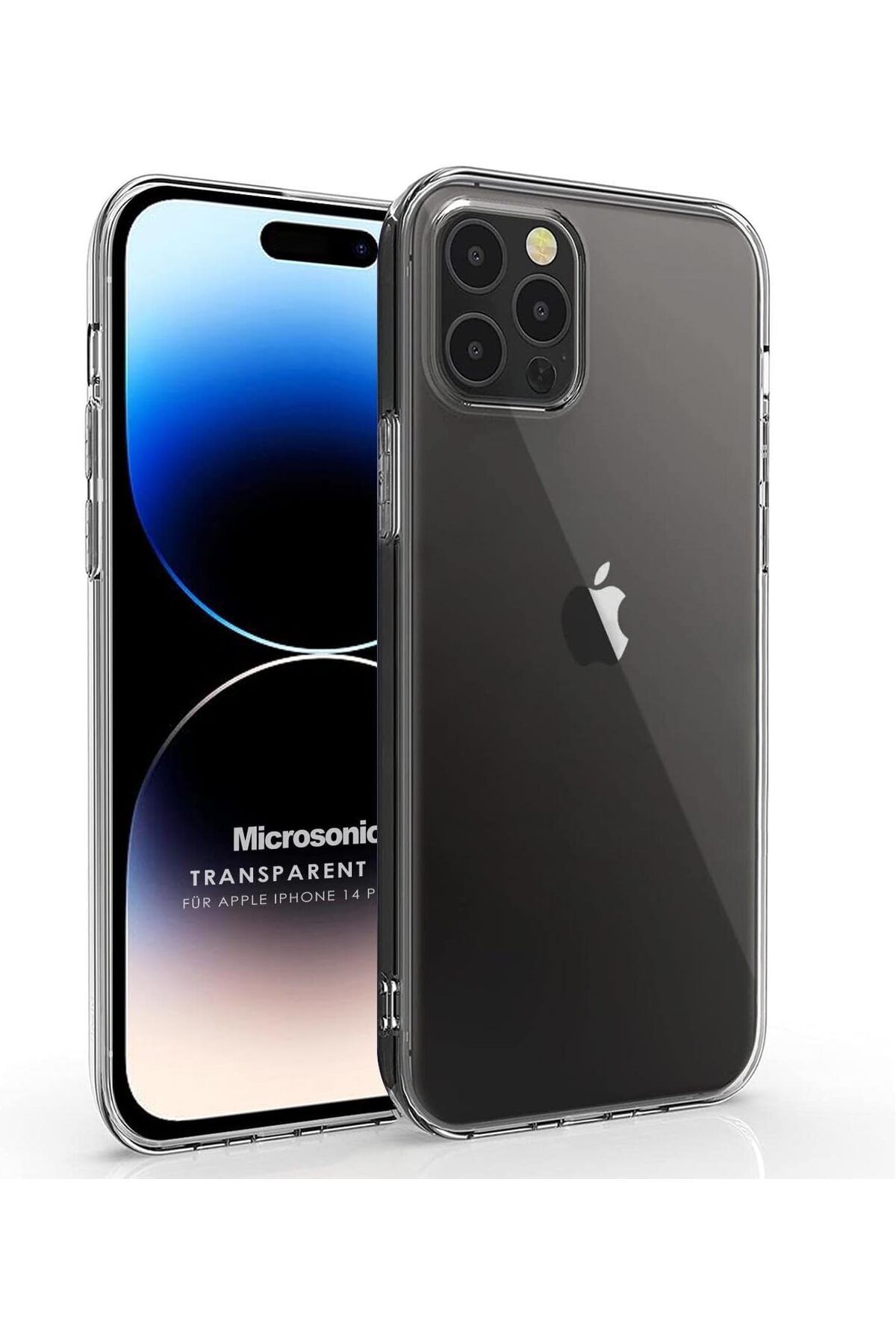 STOREMAX dlshop iPhone 14 Pro için Kılıf Transparent Soft Beyaz [iPhone 14 Pro ile Uyumlu Kılıf - Şeffa