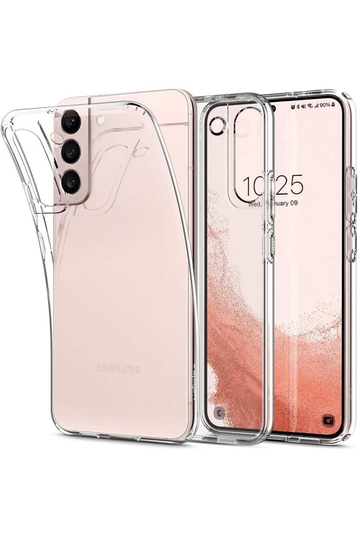 STOREMAX nffashopm Galaxy S22 Plus 5G Kılıf Liquid Crystal 4 Tarafı Tam Koruma Crystal Clear - ACS03950 st