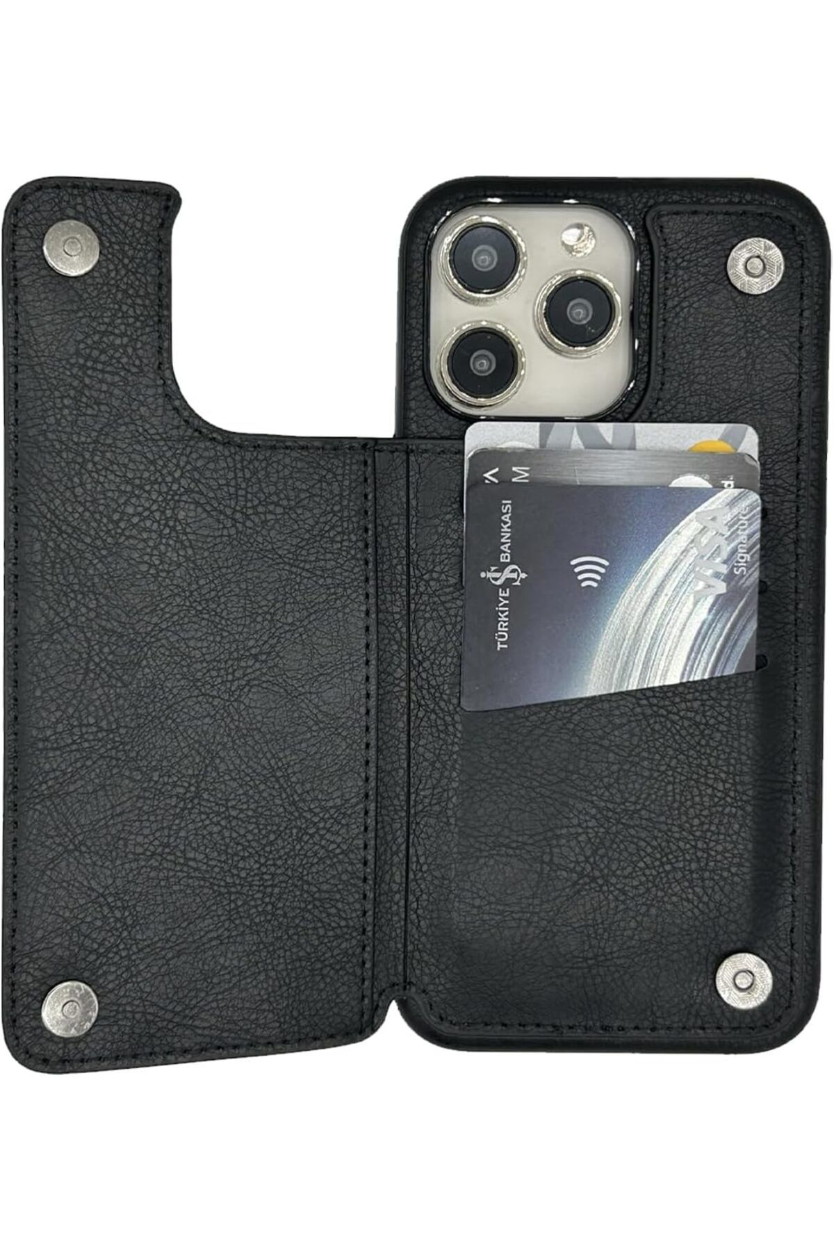 STOREMAX dlshop iPhone 13 Uyumlu Cüzdan Kılıf Kart Para Bölmeli Suni Deri Tam Koruma Şık Pratik Lüks M