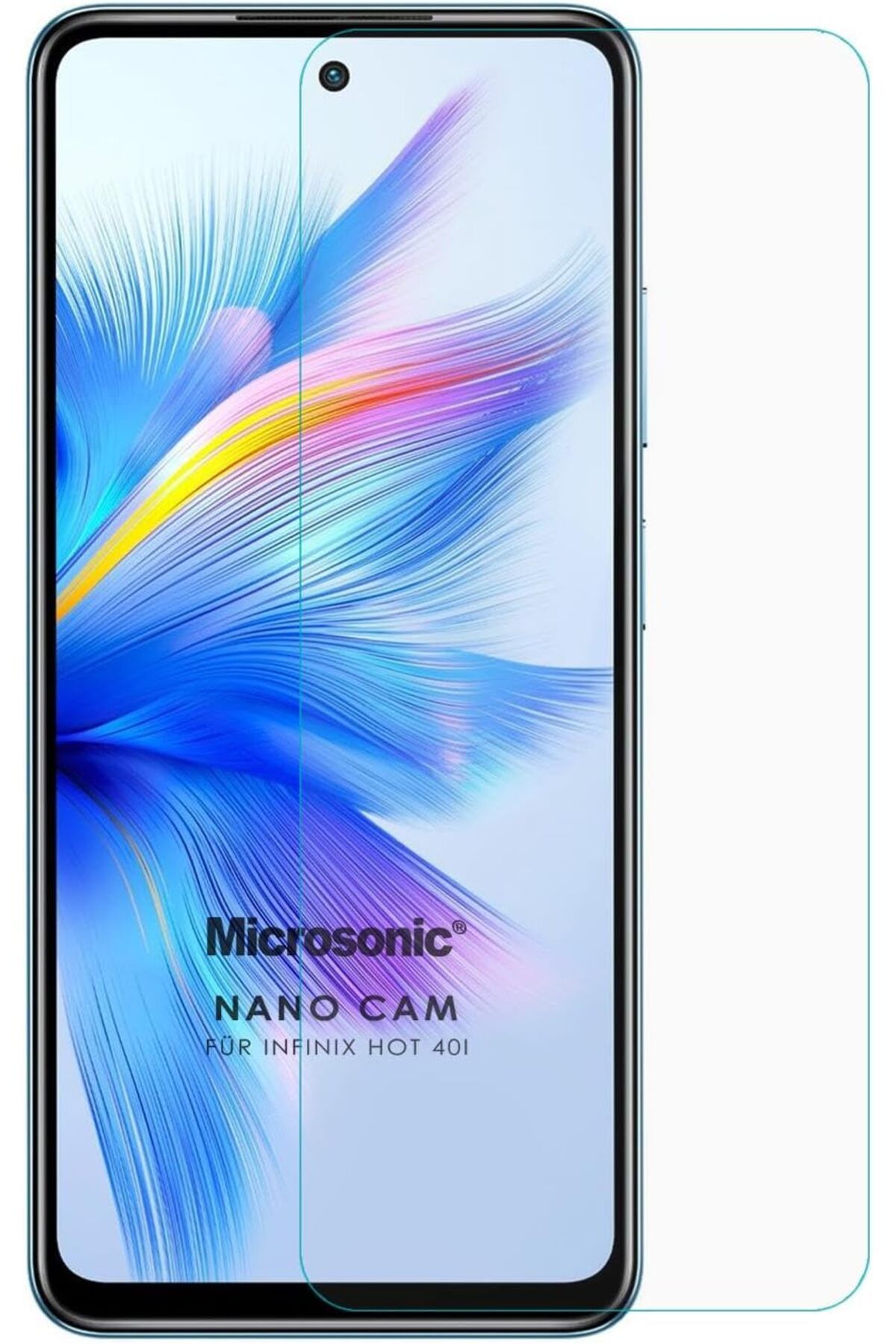 yenibagshop Infinix Hot 40i Nano Glass Cam Ekran Koruyucu [Hot 40i ile Uyumlu Ekran Koruyucu - Şeffaf]