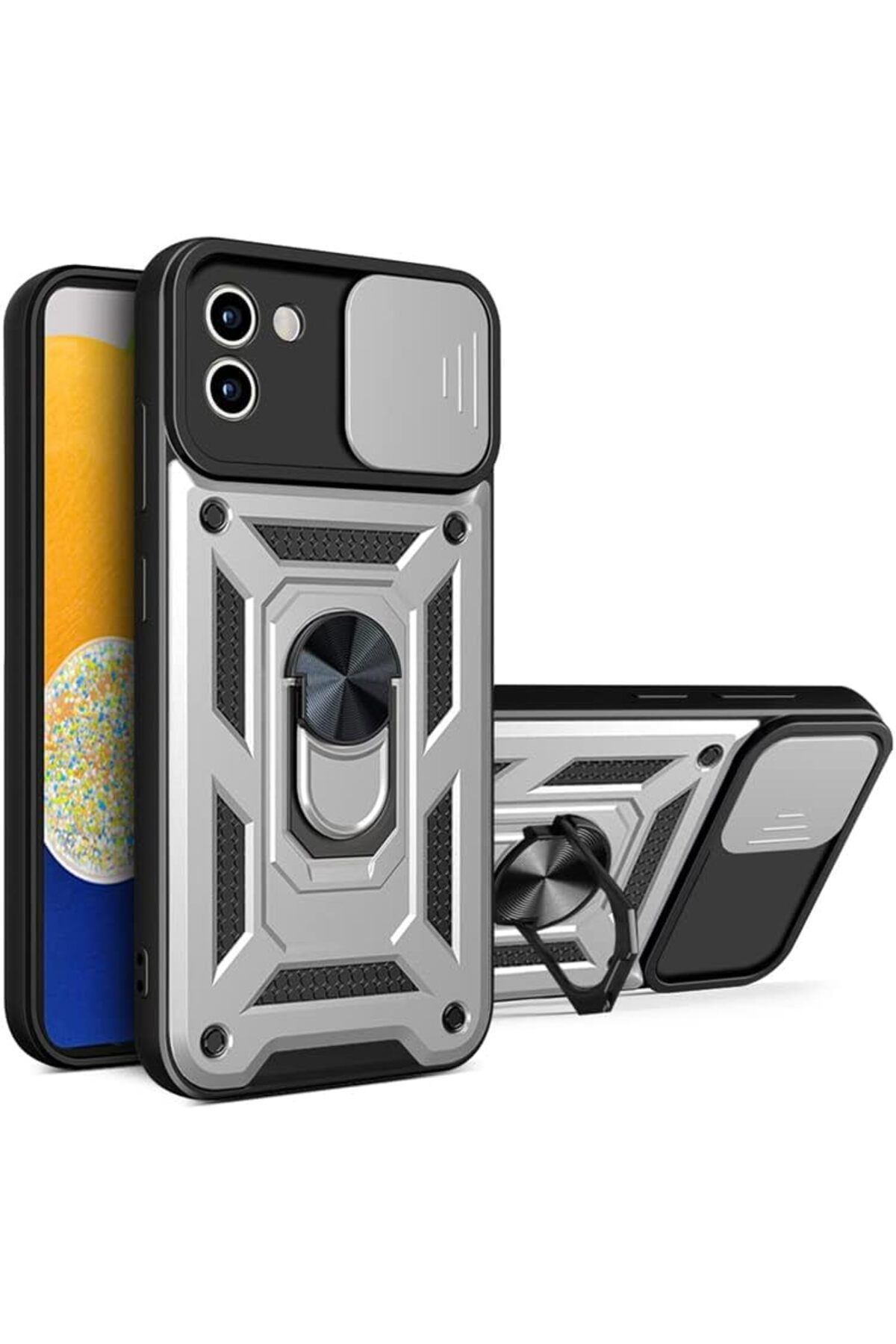 STOREMAX lbstorex Galaxy A03 Kılıf Lens Sürgülü Yüzüklü Tank Silikon Pars Newdsng 1116818