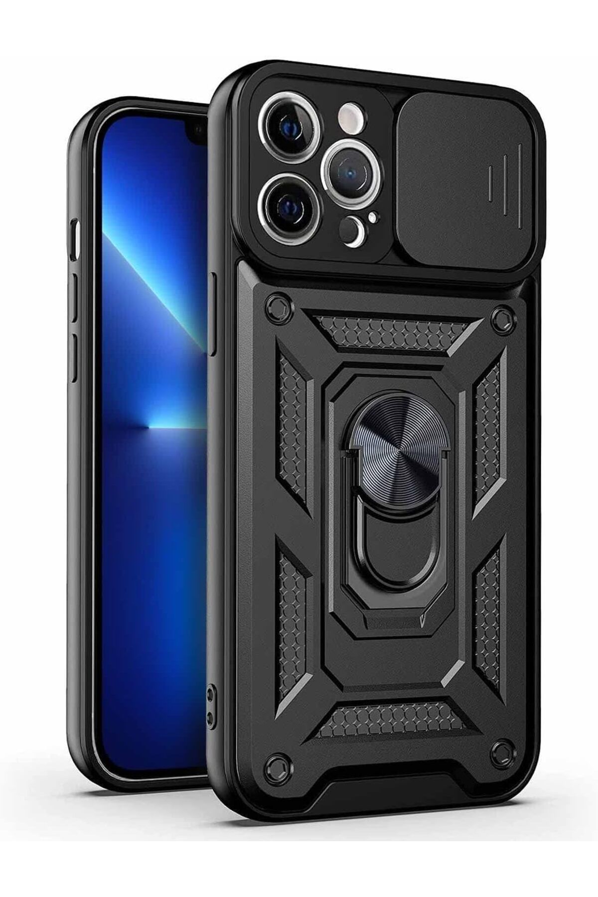 STOREMAX jvnnastore iPhone 13 Pro Max için Kılıf Impact Resistant Siyah [iPhone 13 Pro Max ile Uyumlu Kıl