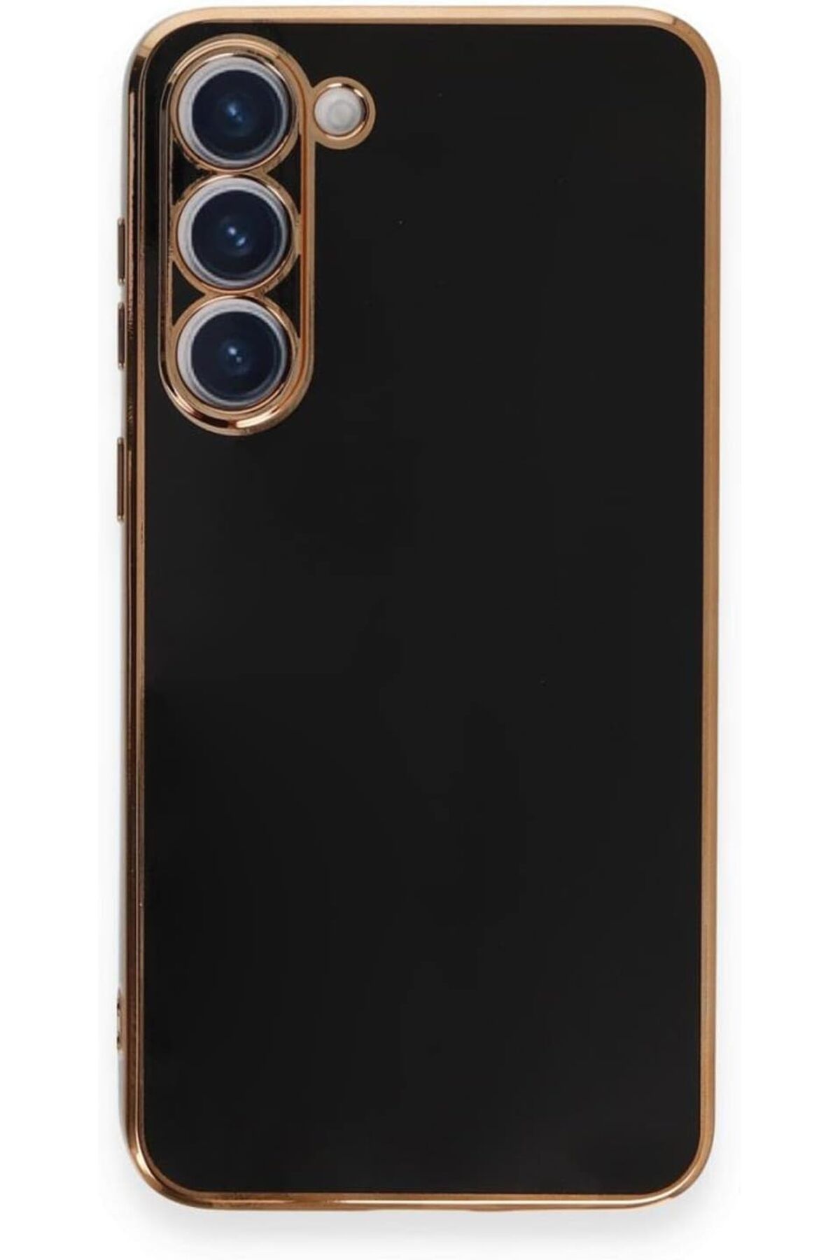 STOREMAX nffashopm Galaxy S23 Plus için Kılıf Olive Plated Siyah [Galaxy S23 Plus ile Uyumlu Kılıf - Siy