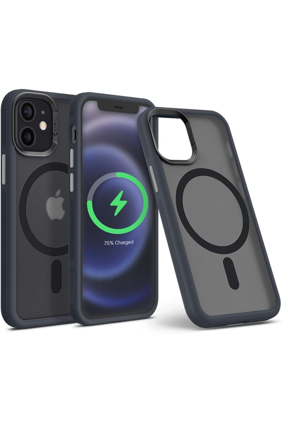STOREMAX bystoreby Ciel by Cyrill iPhone 12 Mini Kılıf Color Brick Mag (MagSafe Uyumlu) Graphite - ACS0249
