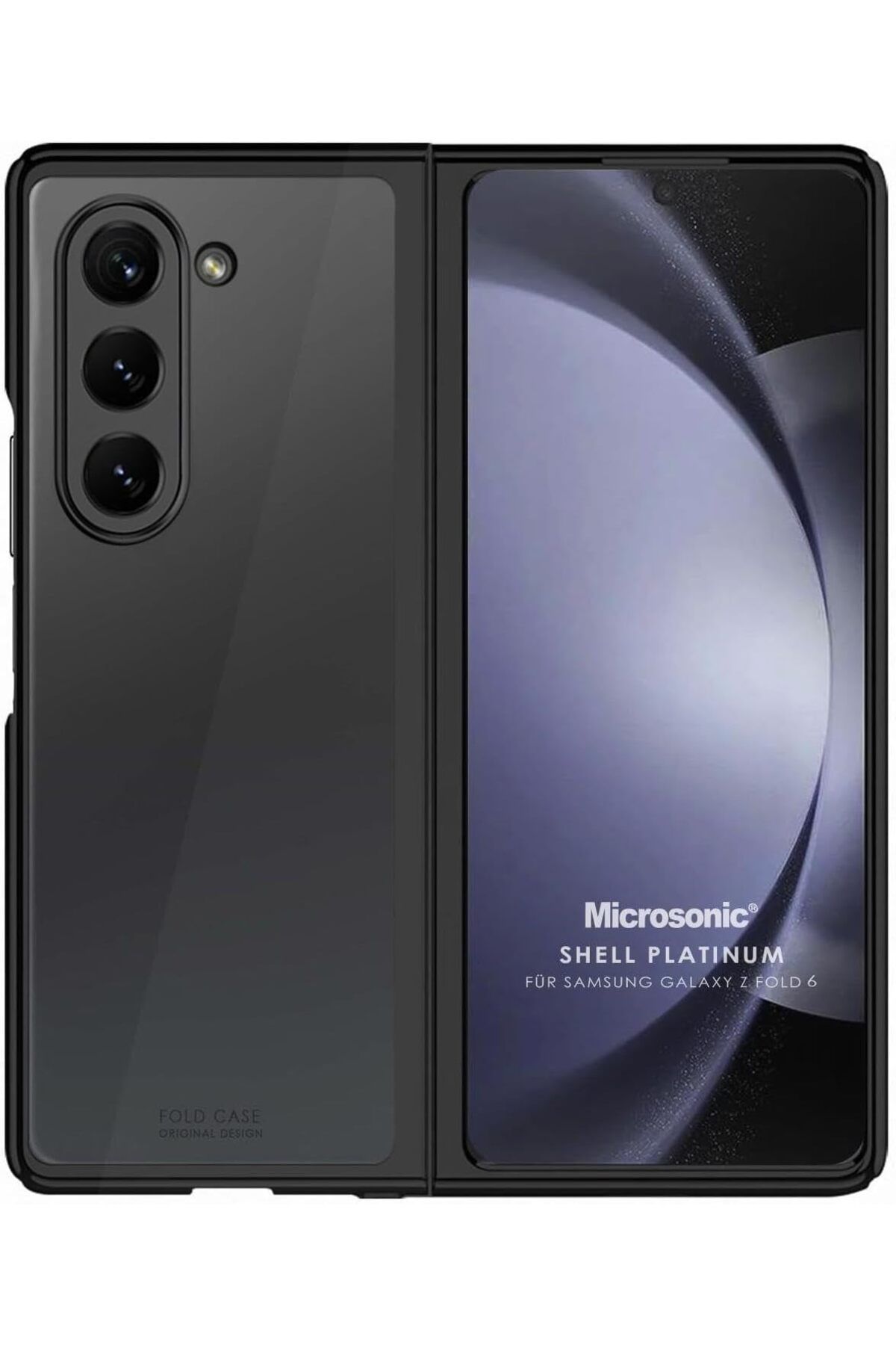 STOREMAX htpshopmx Galaxy Z Fold 6 için Kılıf Shell Platinum Siyah [Galaxy Z Fold 6 ile Uyumlu Kılıf - S