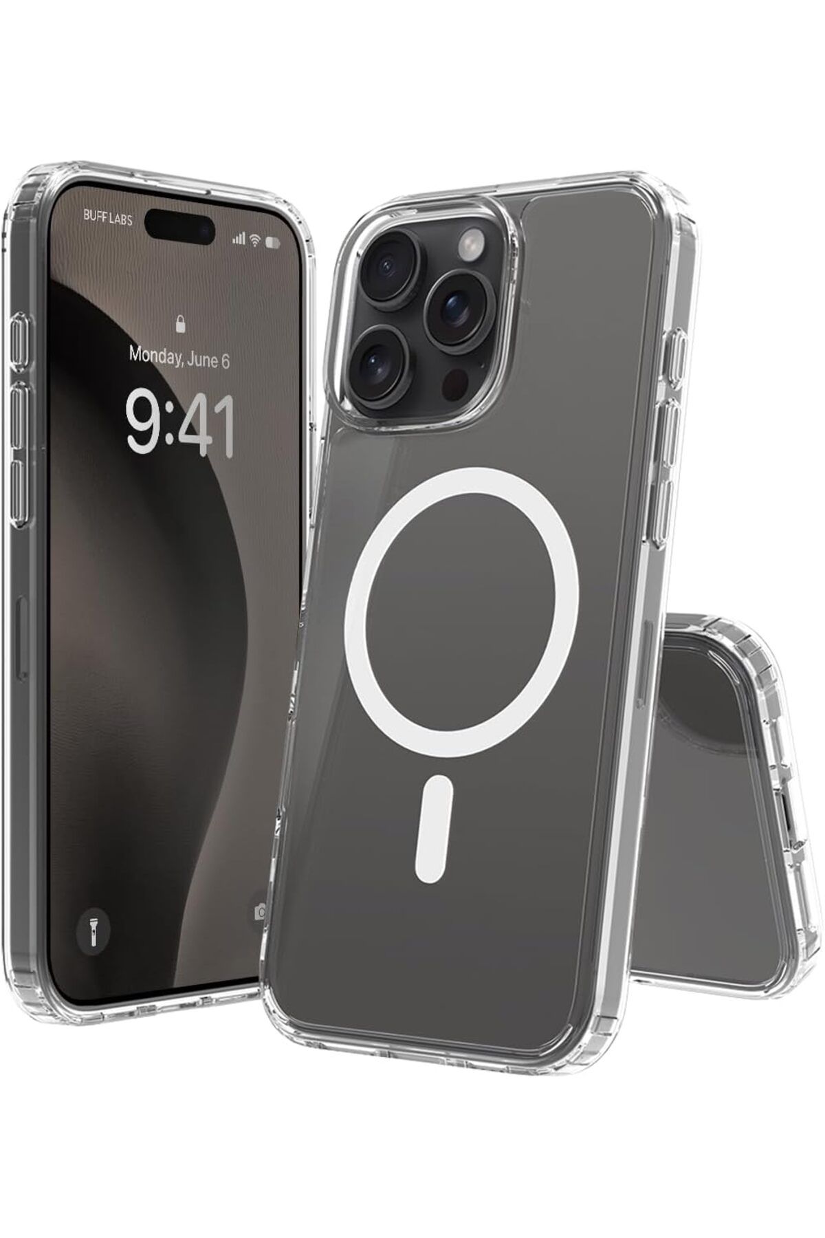 STOREMAX daliashops LABS iPhone 16 Serisi ile Uyumlu Magsafe Destekli Air Hybrid Şeffaf Kılıf, Darbe Emici