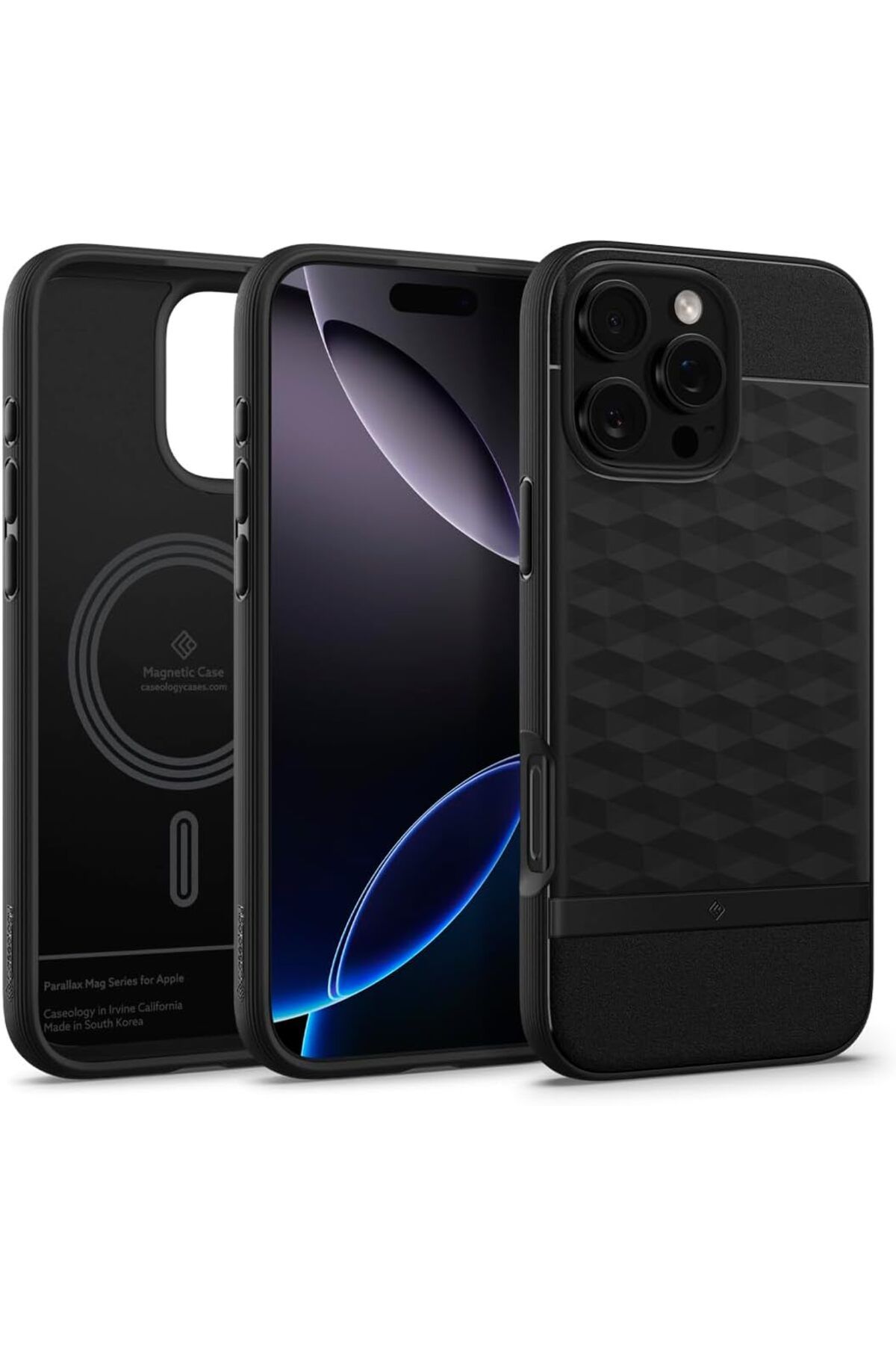 STOREMAX nffashopm Caseology Iphone 16 Pro Max Kılıf Parallax Mag Magsafe Özellikli Matte Black - Acs08039