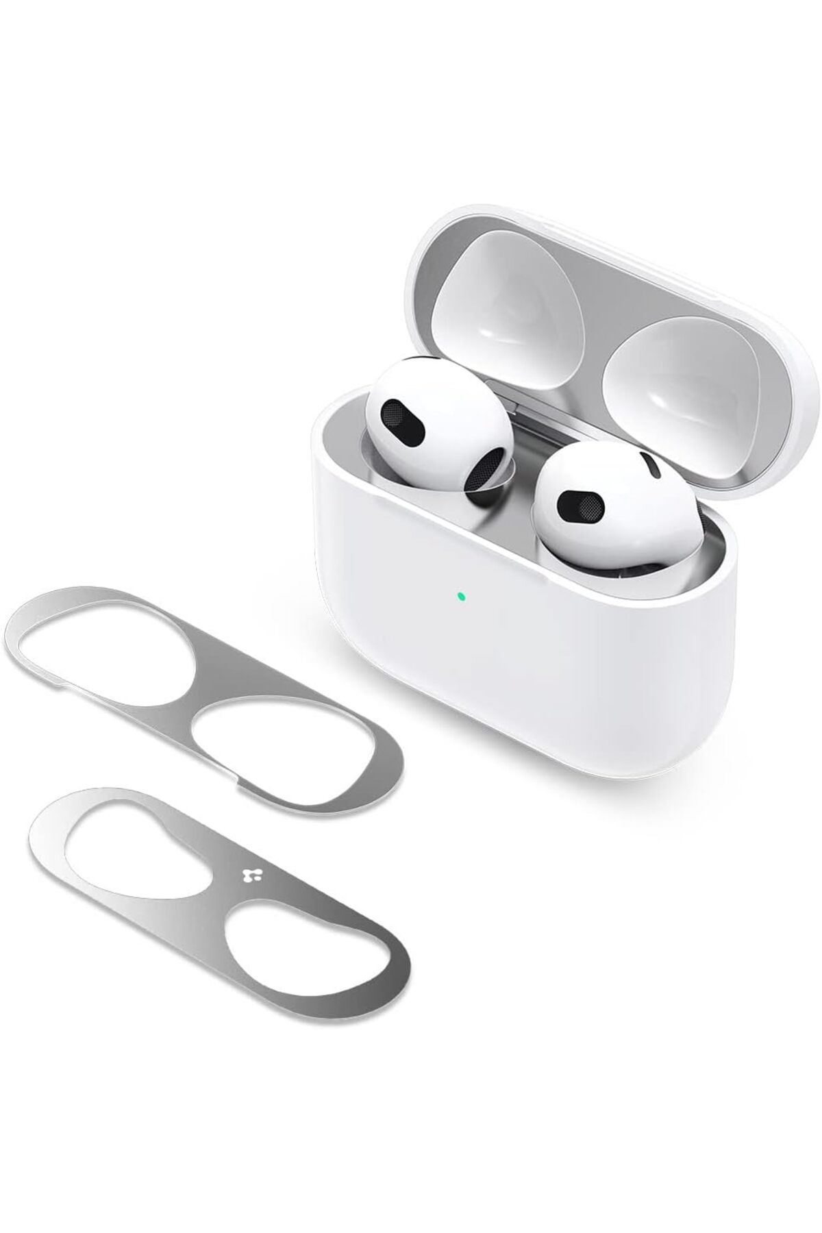 yenibagshop AirPods (3. nesil) Kapak İçi Kir / Toz Önleyici Shine Shield (2 Adet) Metal Silver - ASD01986
