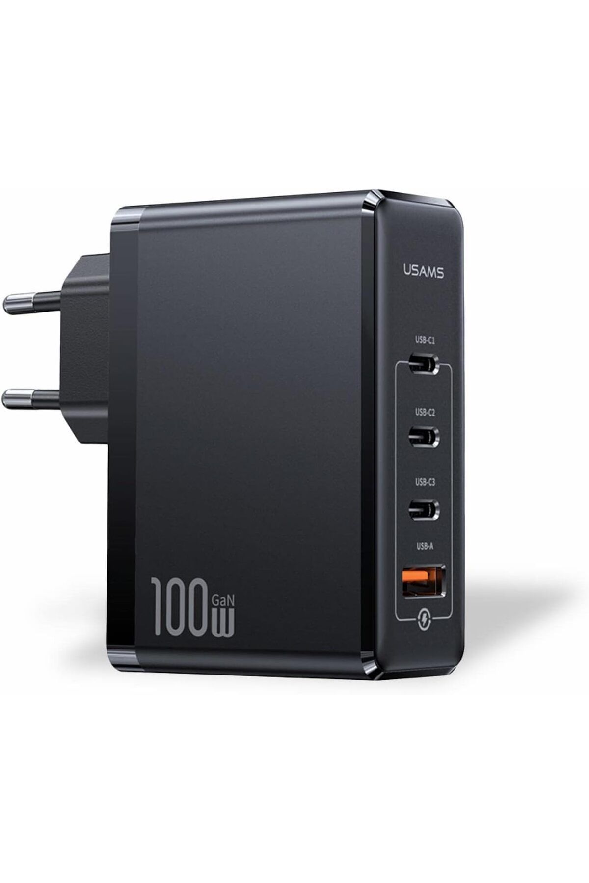 STOREMAX buxystorem US-CC163 T50 100W QC+PD 4 Port (3Type-C+1USB) GaN Hızlı Şarj Başlığı-Siyah trendym