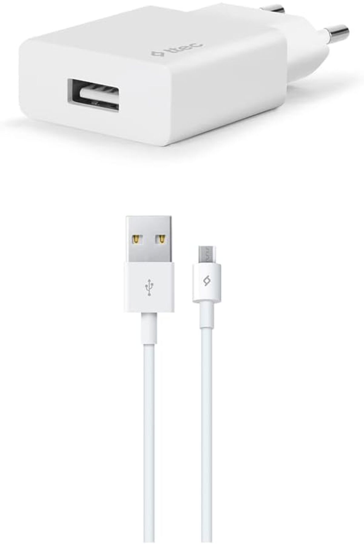 STOREMAX nffashopm 2SCS20M SmartCharger Seyahat Şarj Aleti 2.1A + Micro USB Kablo-Beyaz Seyahat Şarj Cihaz