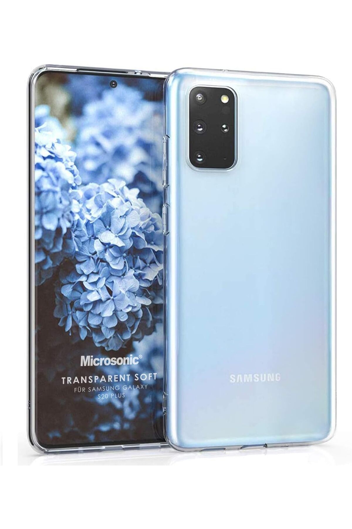 STOREMAX htpshopmx Galaxy S20 Plus için Kılıf Transparent Soft Beyaz [Galaxy S20 Plus ile Uyumlu Kılıf -
