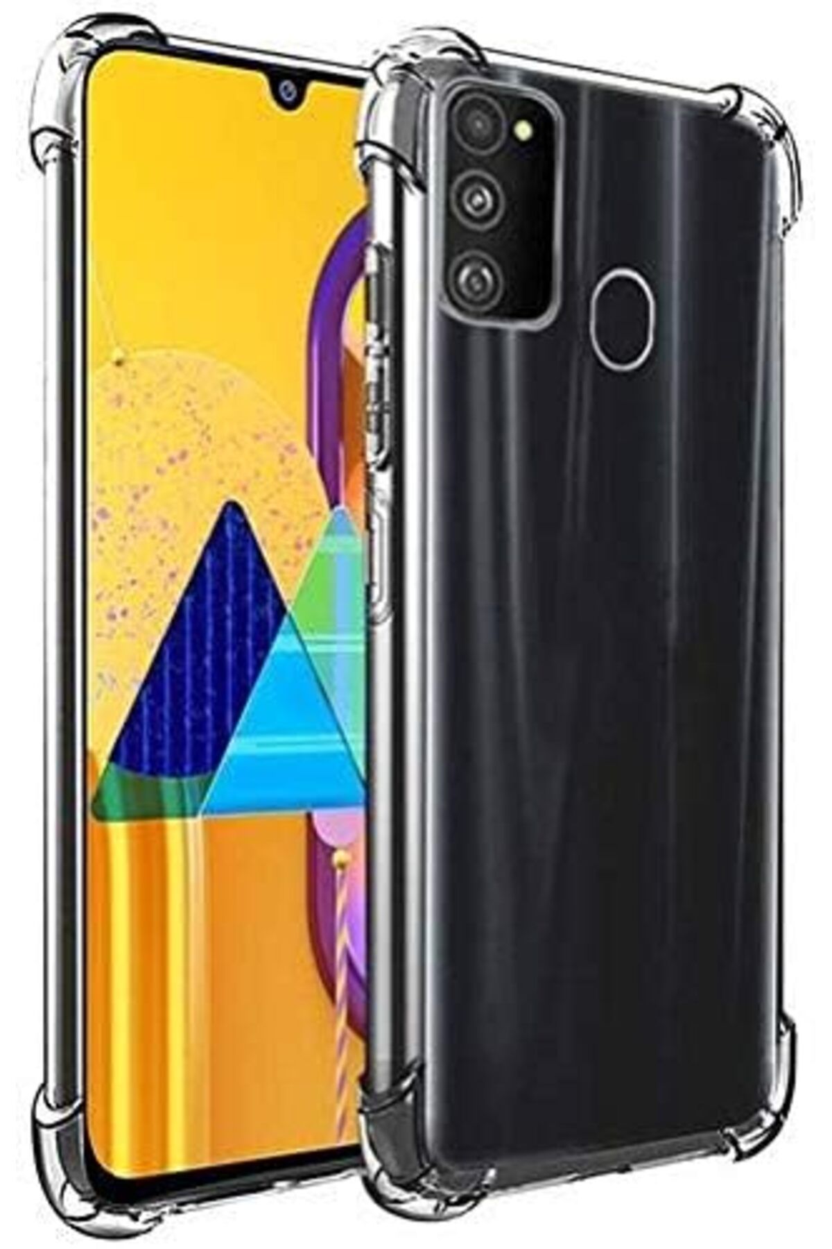 STOREMAX htpshopmx İletişim Galaxy M21 Şeffaf Airbag Antishock Köşe Korumalı Silikon Kılıf str http 1