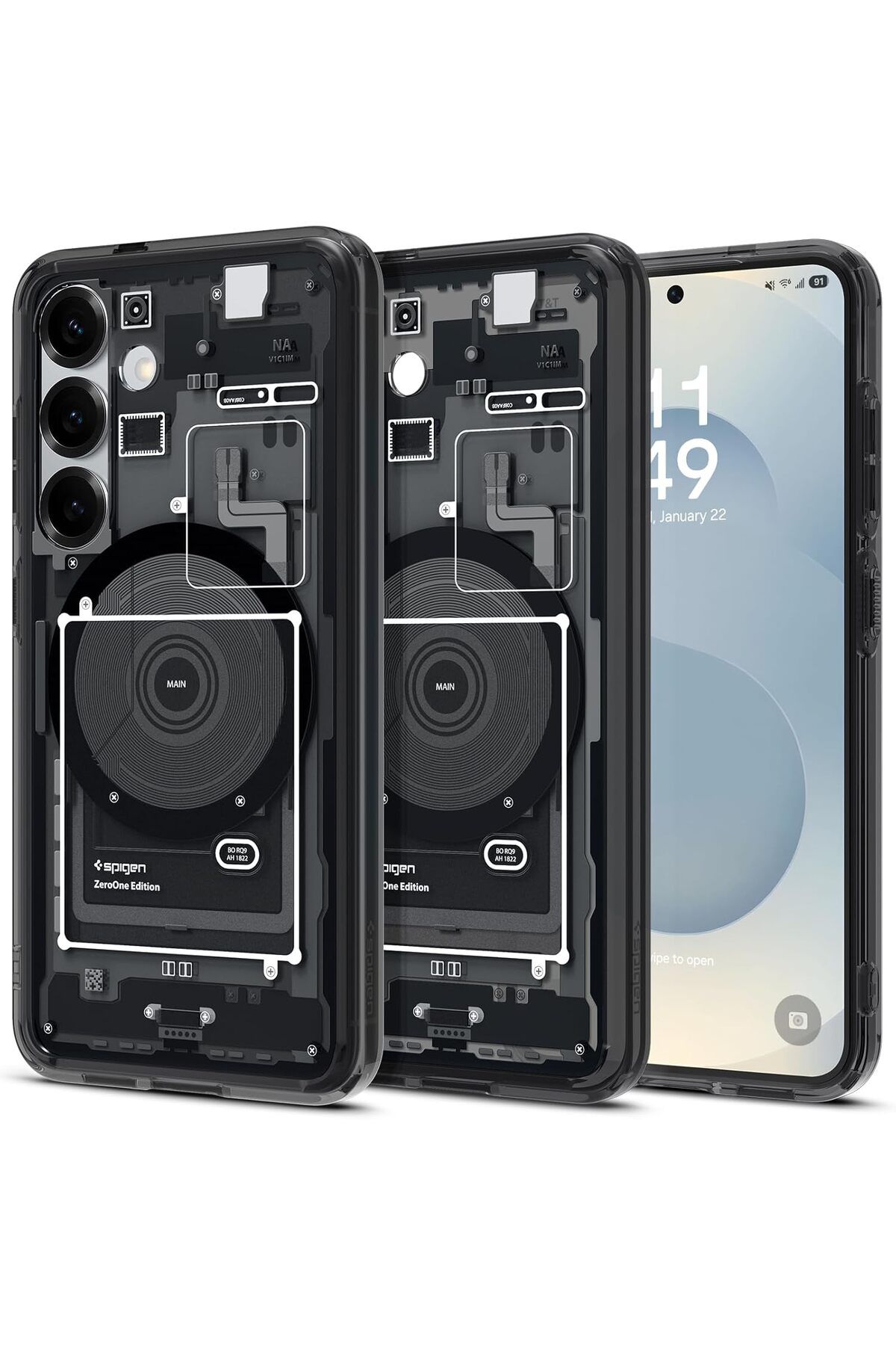 STOREMAX nffashopm Galaxy S25 Plus Kılıf Ultra Hybrid Zero One MagFit özellikli Zero One Black - ACS08982