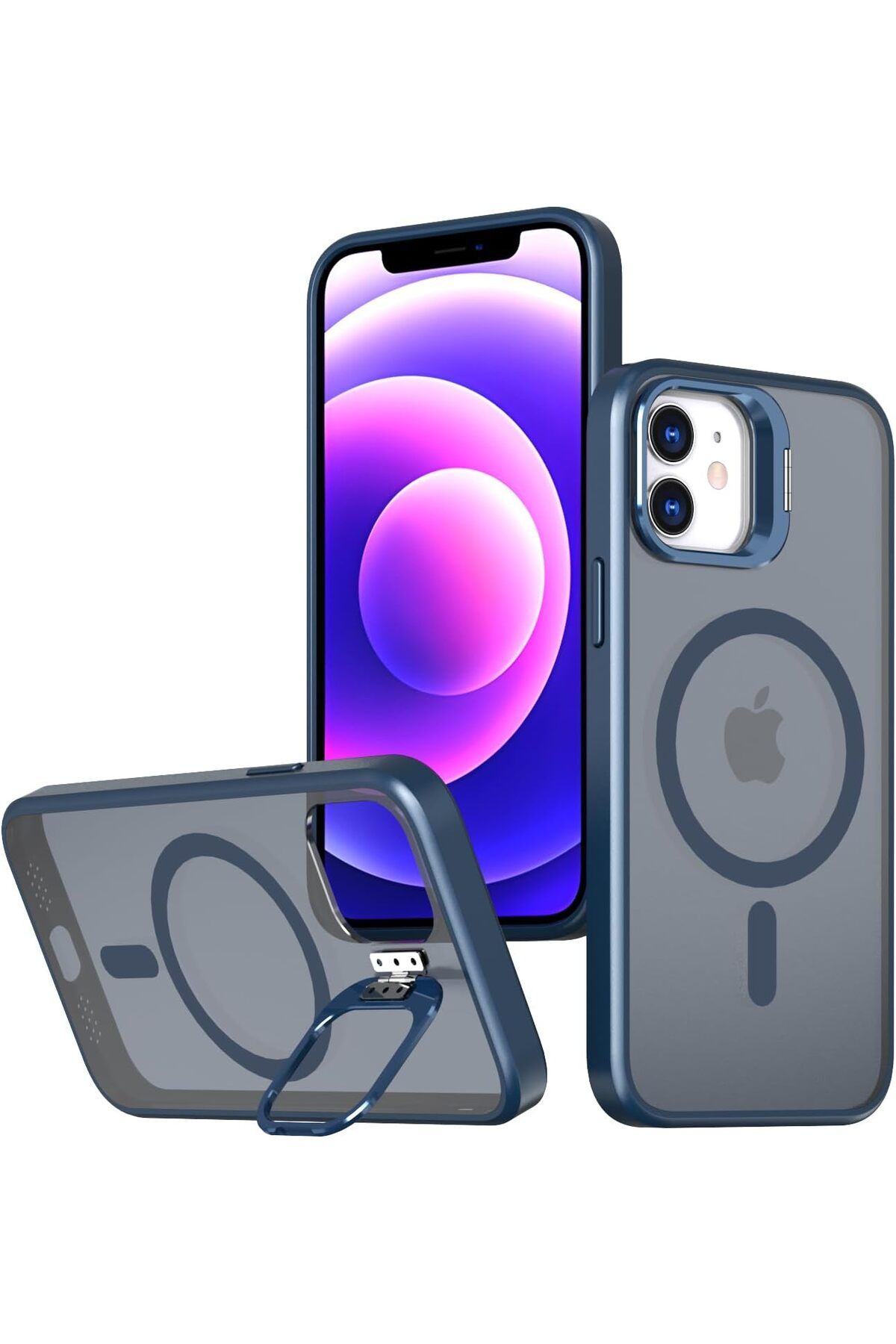 STOREMAX cmllashop iphone 12/12 Pro uyumlu Metal Lens Koruma Çerçevesi/Standlı Güçlü Mıknatıslı Bağ