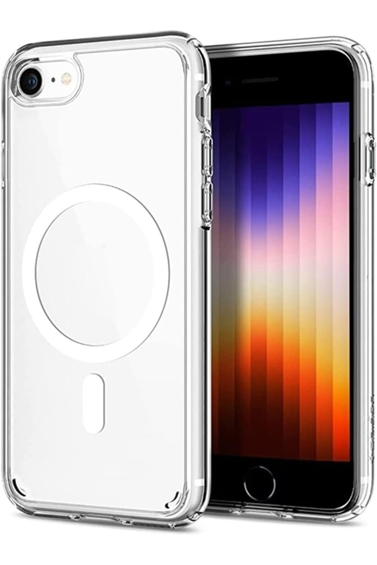 STOREMAX nffashopm iPhone SE 2020 Kılıf Şeffaf Mıknatıslı Magnetic Wireless Uyumlu Kapak storestarx 105