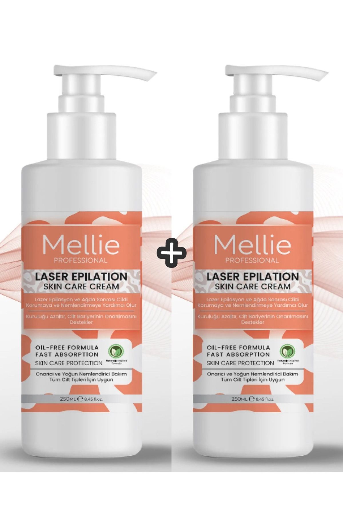 Mellie Professional Lazer Epilasyon ve Ağda Sonrası Leke Önleyici, Tahriş Azaltıcı Bakım Kremi 2’li Set 250ml