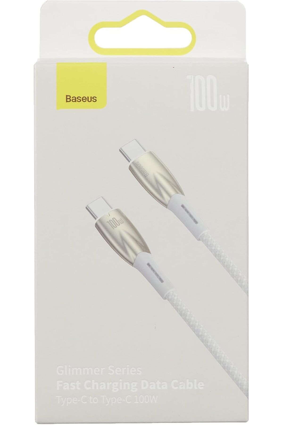 STOREMAX buxystorem Glimmer Series 100W 100 cm PD Type-C Şarj Kablosu Beyaz trendymx 999662