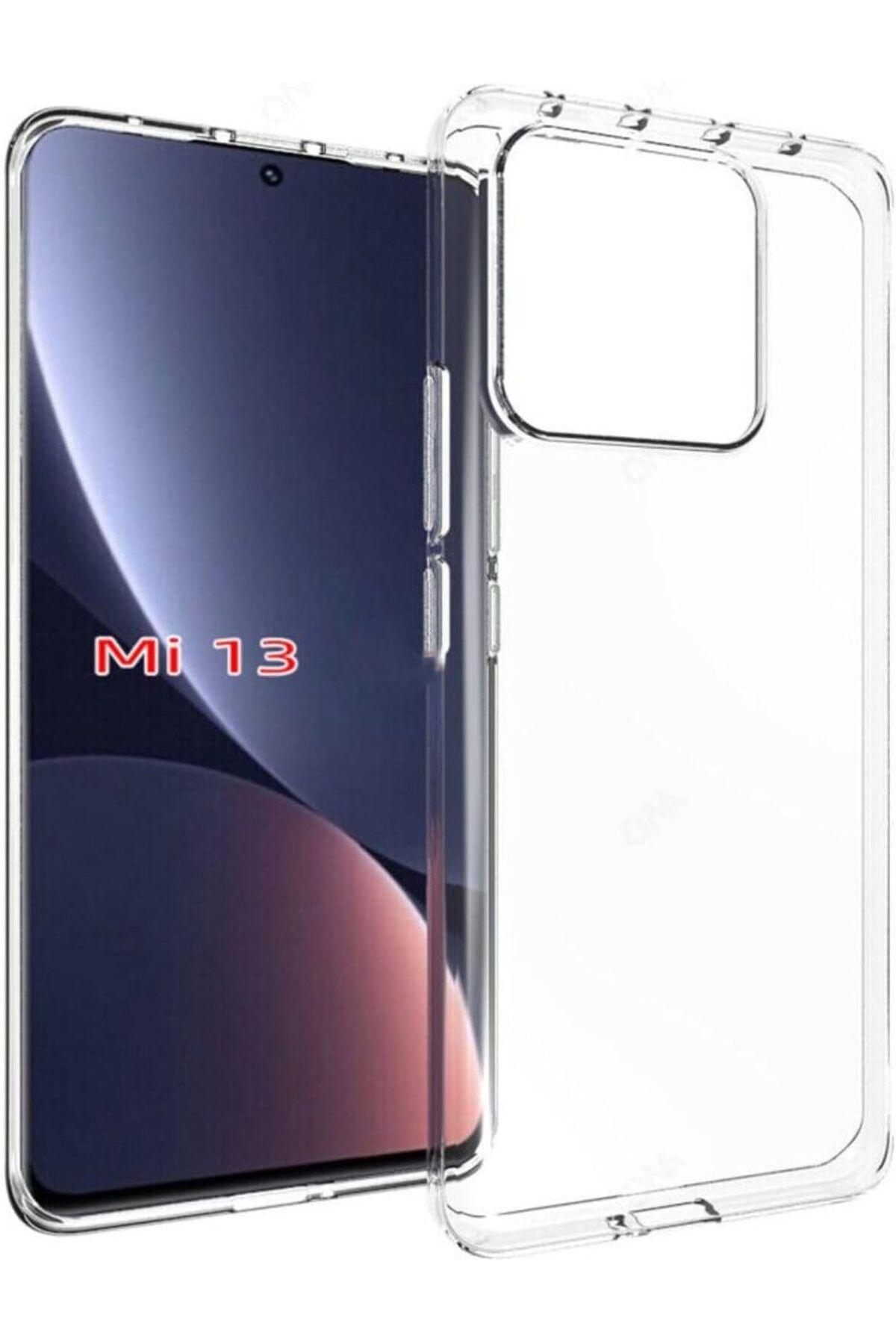 STOREMAX nslmshop İletişim Xiaomi Mi 13 ile Uyumlu Kapak 1mm Süper Silikon Şeffaf Kılıf Life Store 1037