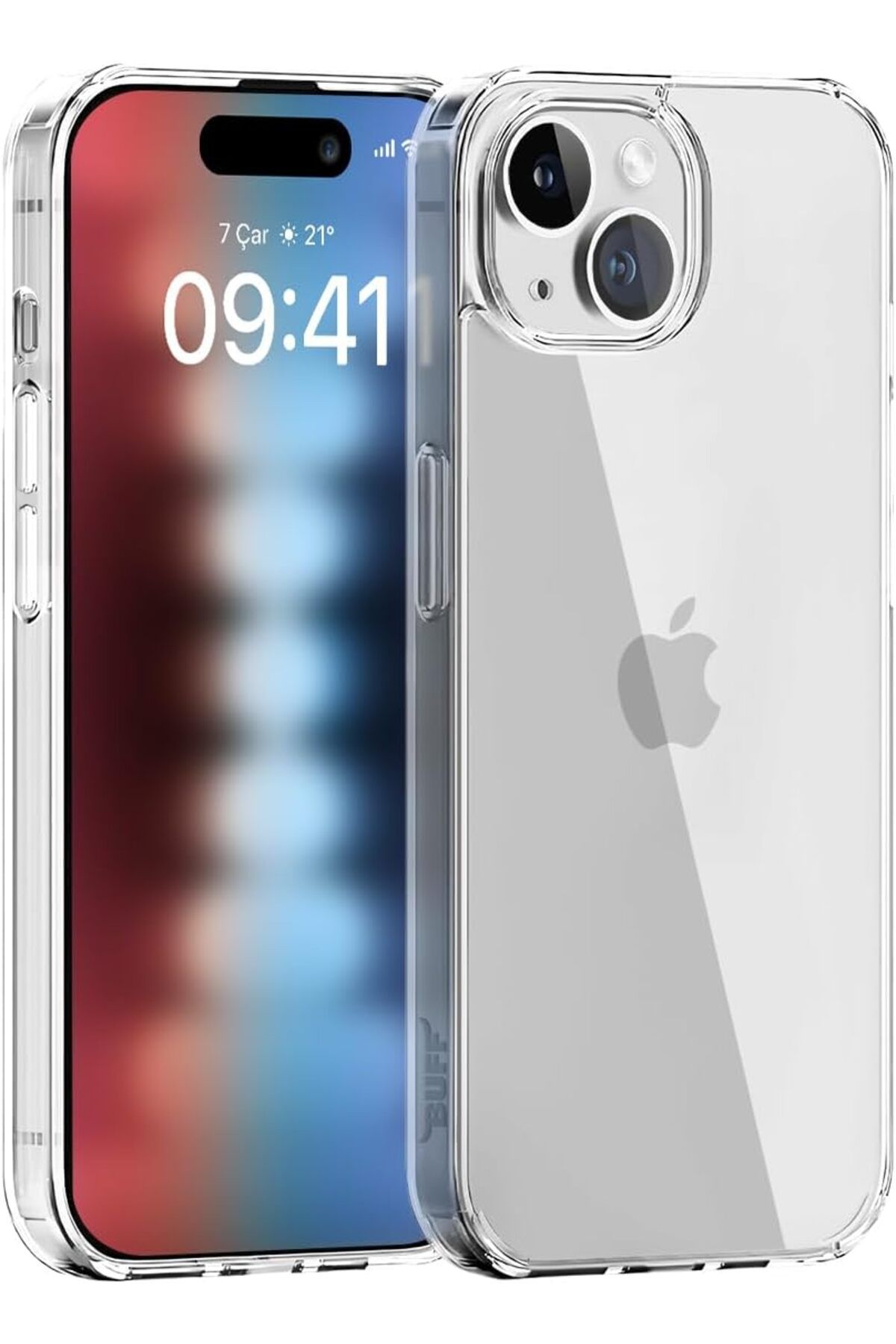 STOREMAX htpshopmx iPhone 15 (6.1") Air Hybrid Darbe Emici TPU + PC Şeffaf Kılıf (Crystal Clear) str http 1