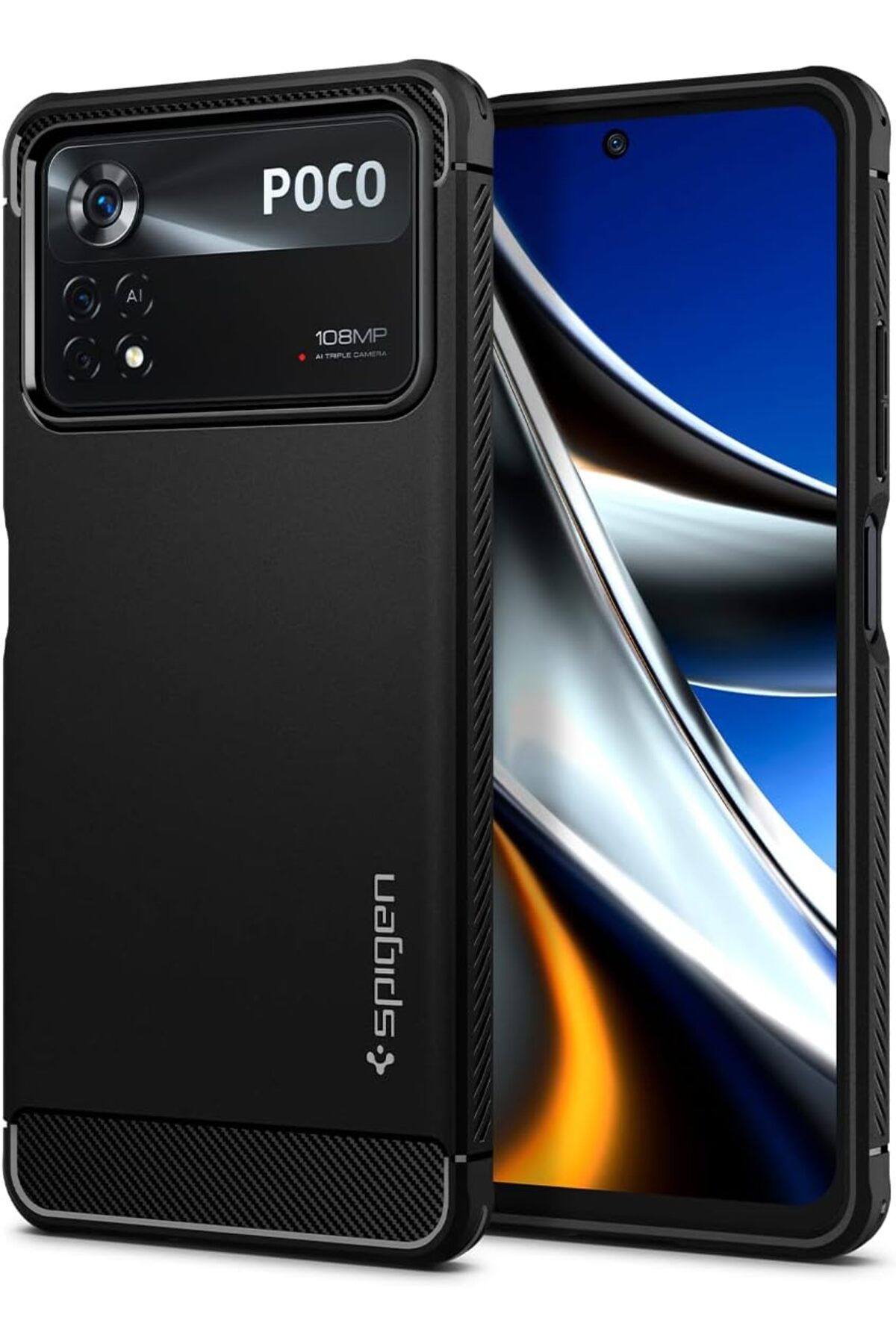 STOREMAX lbstorex Poco X4 Pro 5g Kılıf Rugged Armor Matte Black - ACS04541 Newdsng 1116818