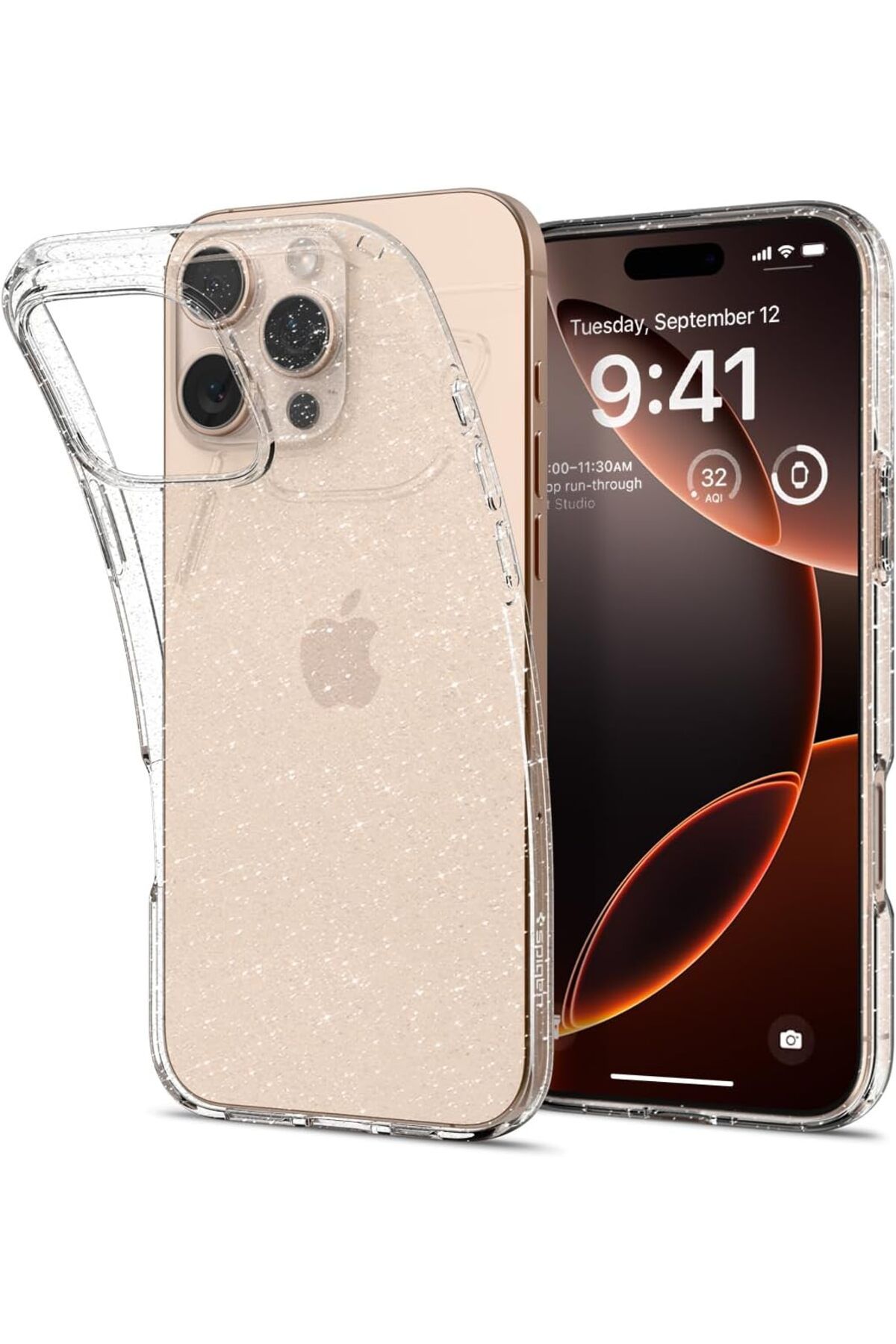 STOREMAX htpshopmx iPhone 16 Pro Kılıf Liquid Crystal Glitter Crystal Quartz - ACS08113 str http 1092444