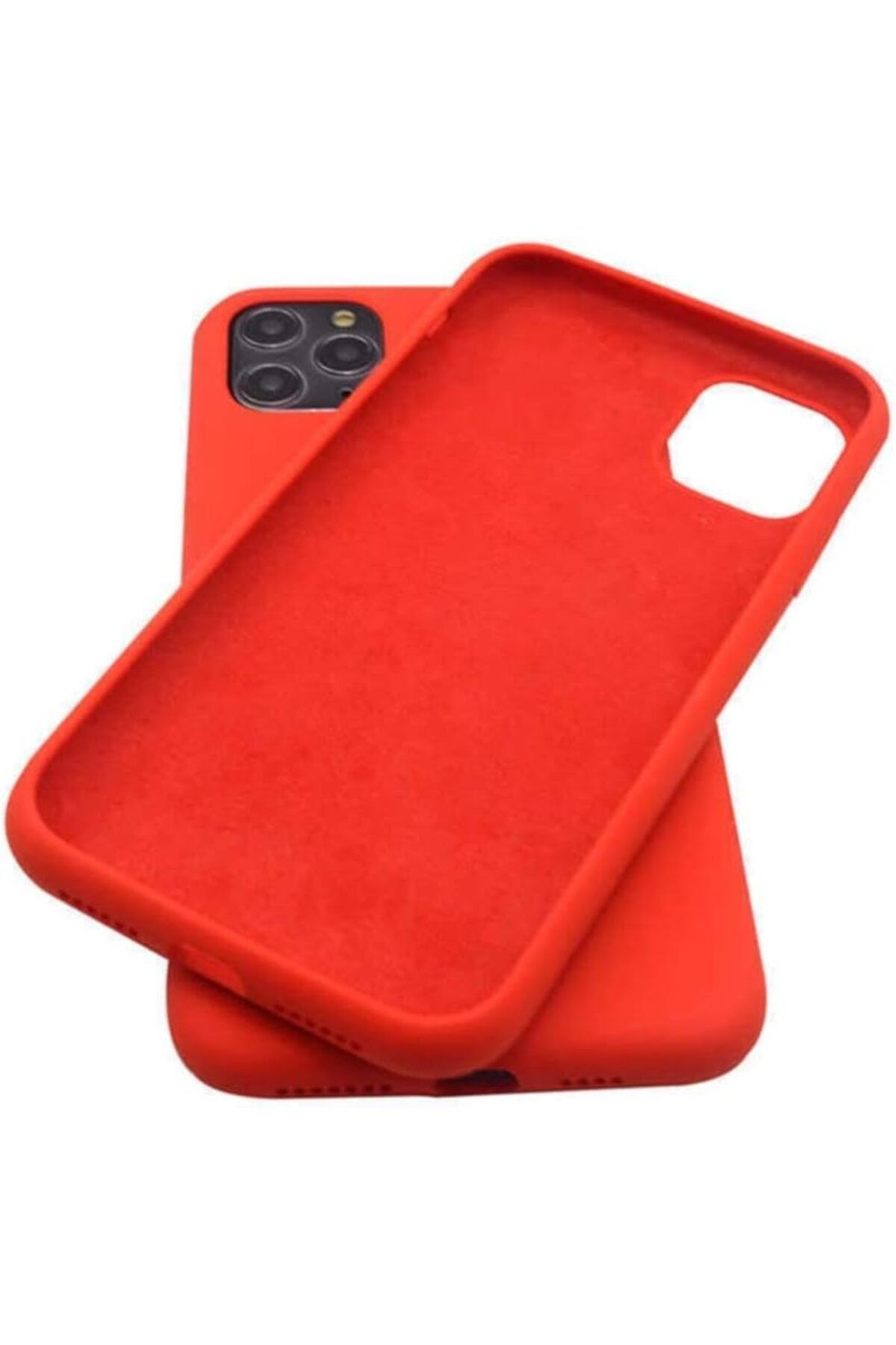 yenibagshop 11147 iPhone 11 Pro ile Uyumlu Kılıf, Silk, Silikon, Kırmızı