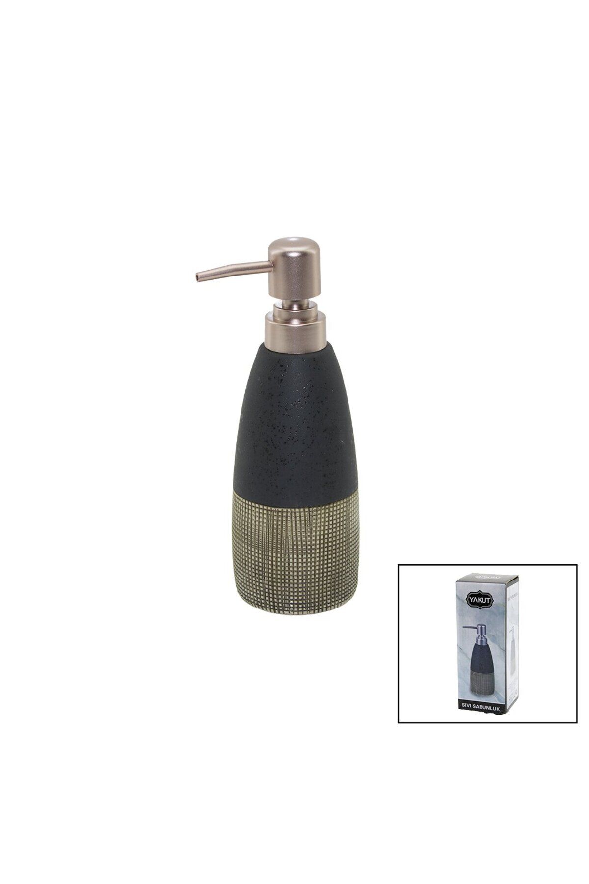 STOREMAX ysstorex ANTRASİT GRİ - KREM MAT DESEN SERAMİK SIVI SABUNLUK StarColxlection 655141