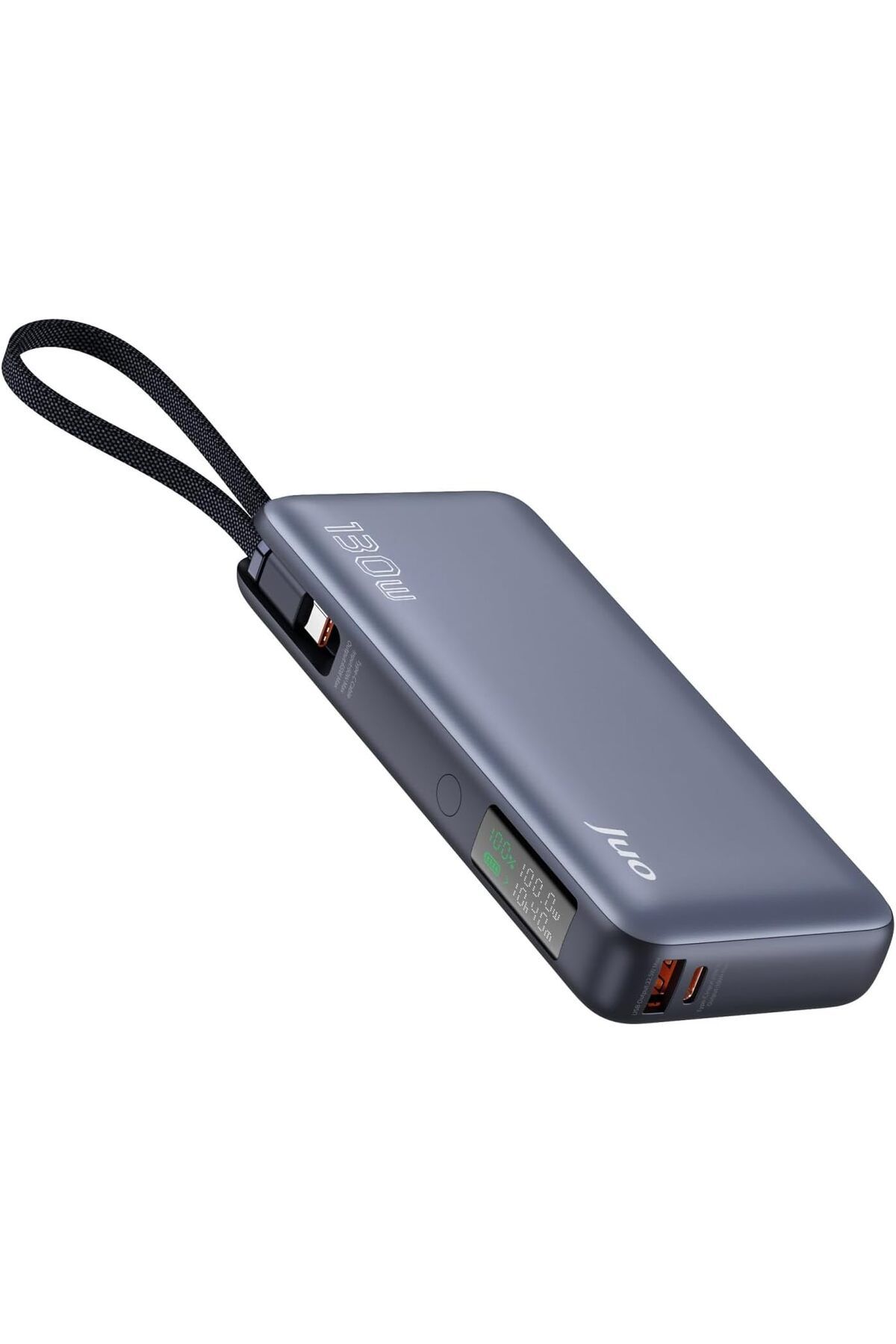 STOREMAX nffashopm 20000mAh 130W LED Ekranlı USB-A + Type-C Kablolu Powerbank Taşınabilir Hızlı Şarj Ci