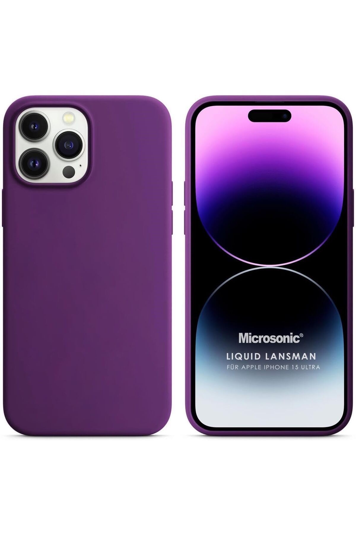 STOREMAX glpzr Kılıf iPhone 15 Pro için Liquid Lansman Silikon Mor [iPhone 15 Pro ile Uyumlu Kılıf - Mo