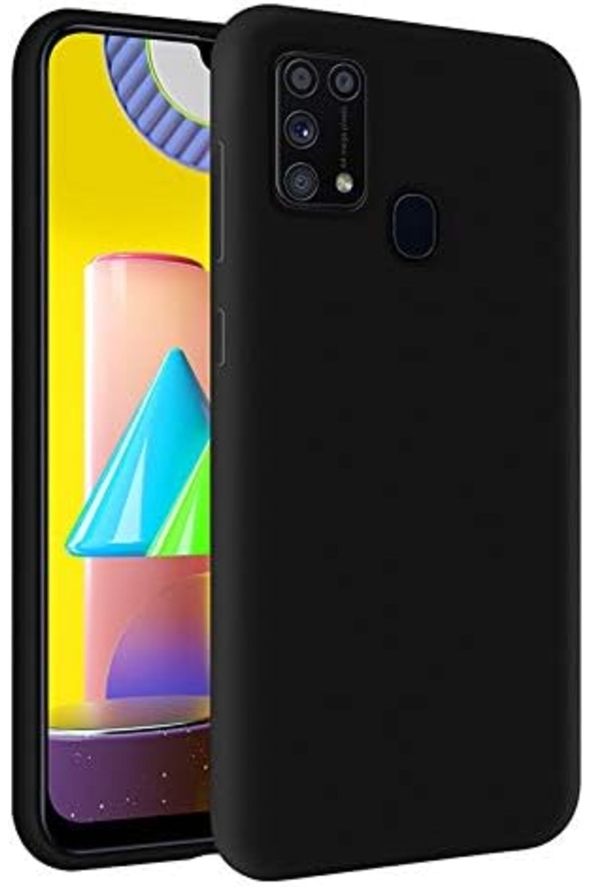 STOREMAX nffashopm Galaxy M31 İçi Kadife Soft Logosuz Lansman Silikon Kılıf - Siyah storestarx 1051353